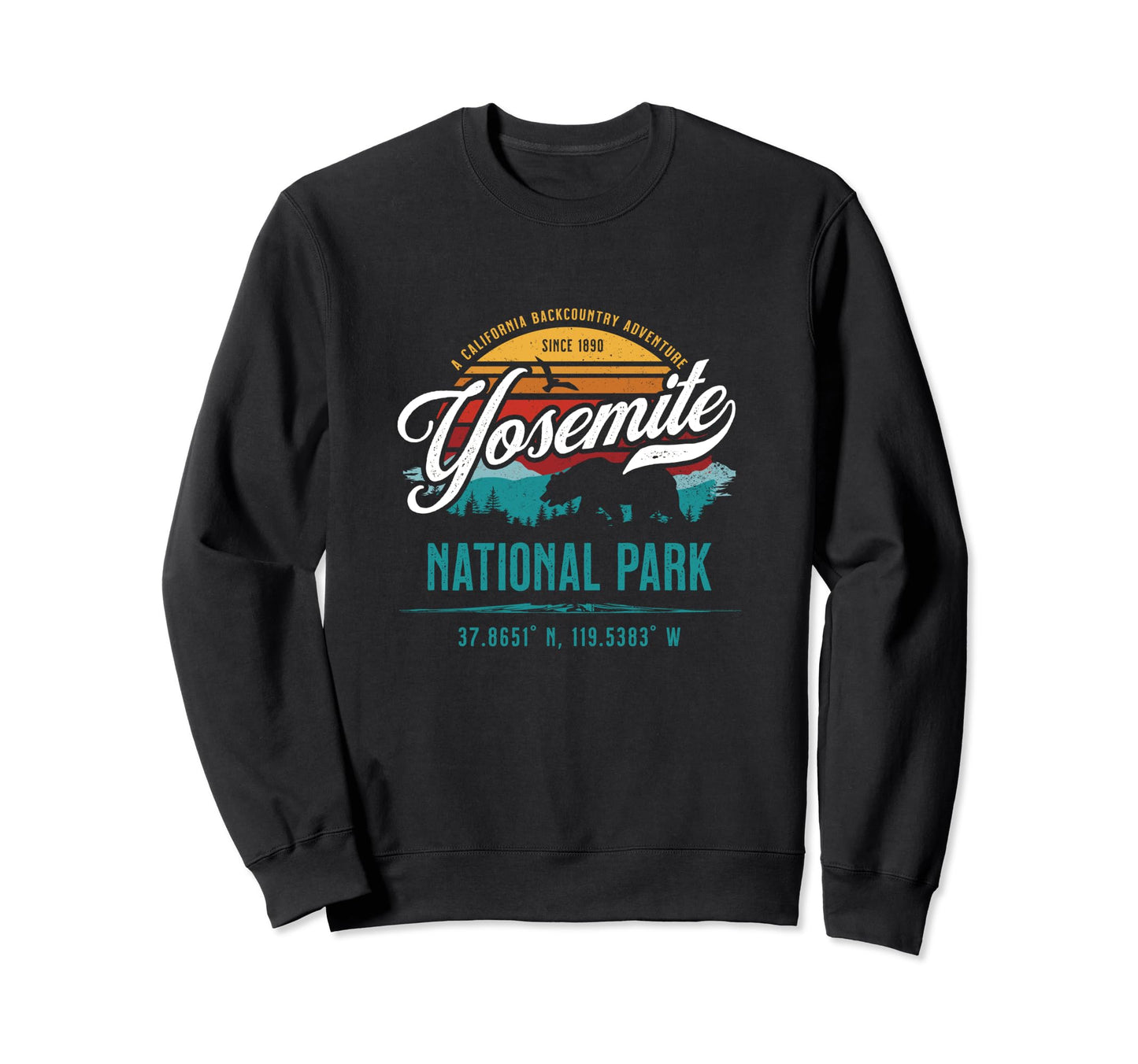 Yosemite National Park Sun Sweatshirt - Minimalist Print for Adults - T-Shirt, Sweatshirt, Hoodie