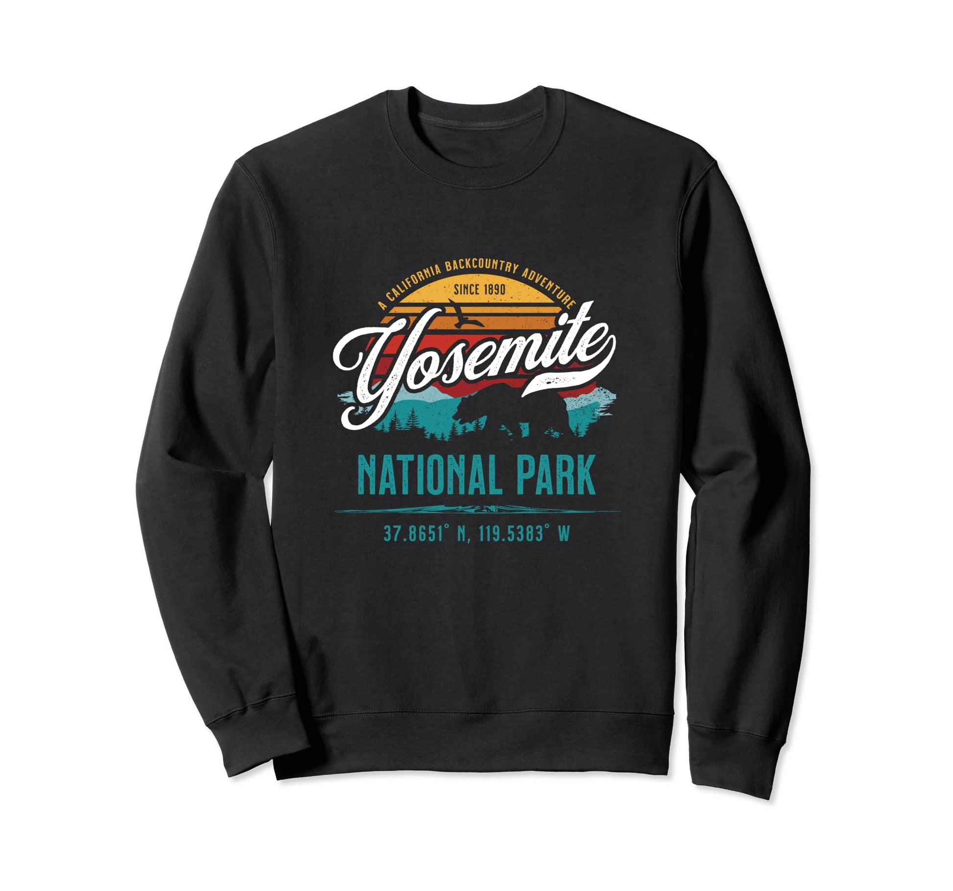 Yosemite National Park Sun Sweatshirt - Minimalist Print for Adults - T-Shirt, Sweatshirt, Hoodie