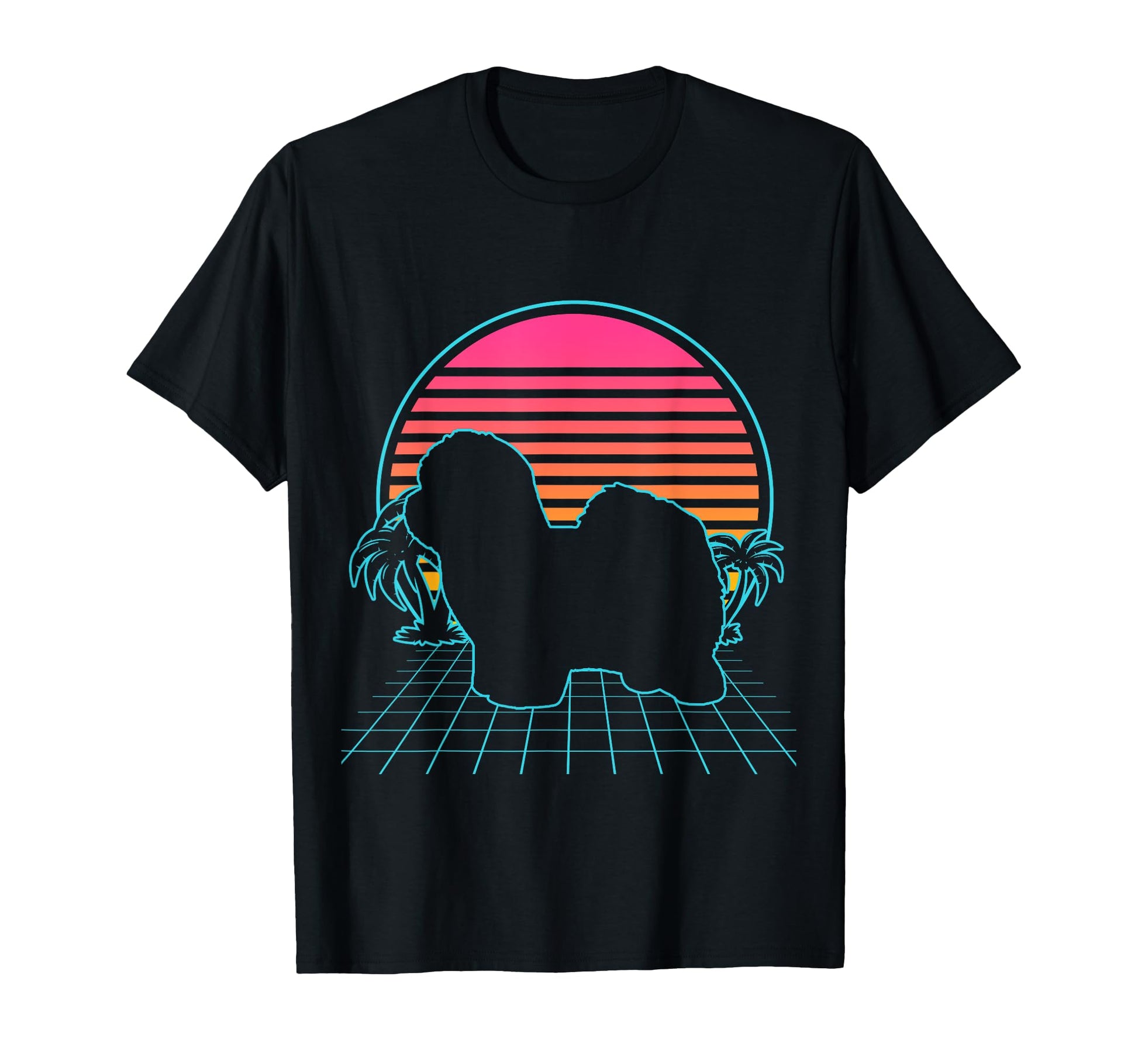 Coton De Tulear 80S Vaporwave Aesthetic Dog T-Shirt - Graphic Print Unisex - T-Shirt, Sweatshirt, Hoodie
