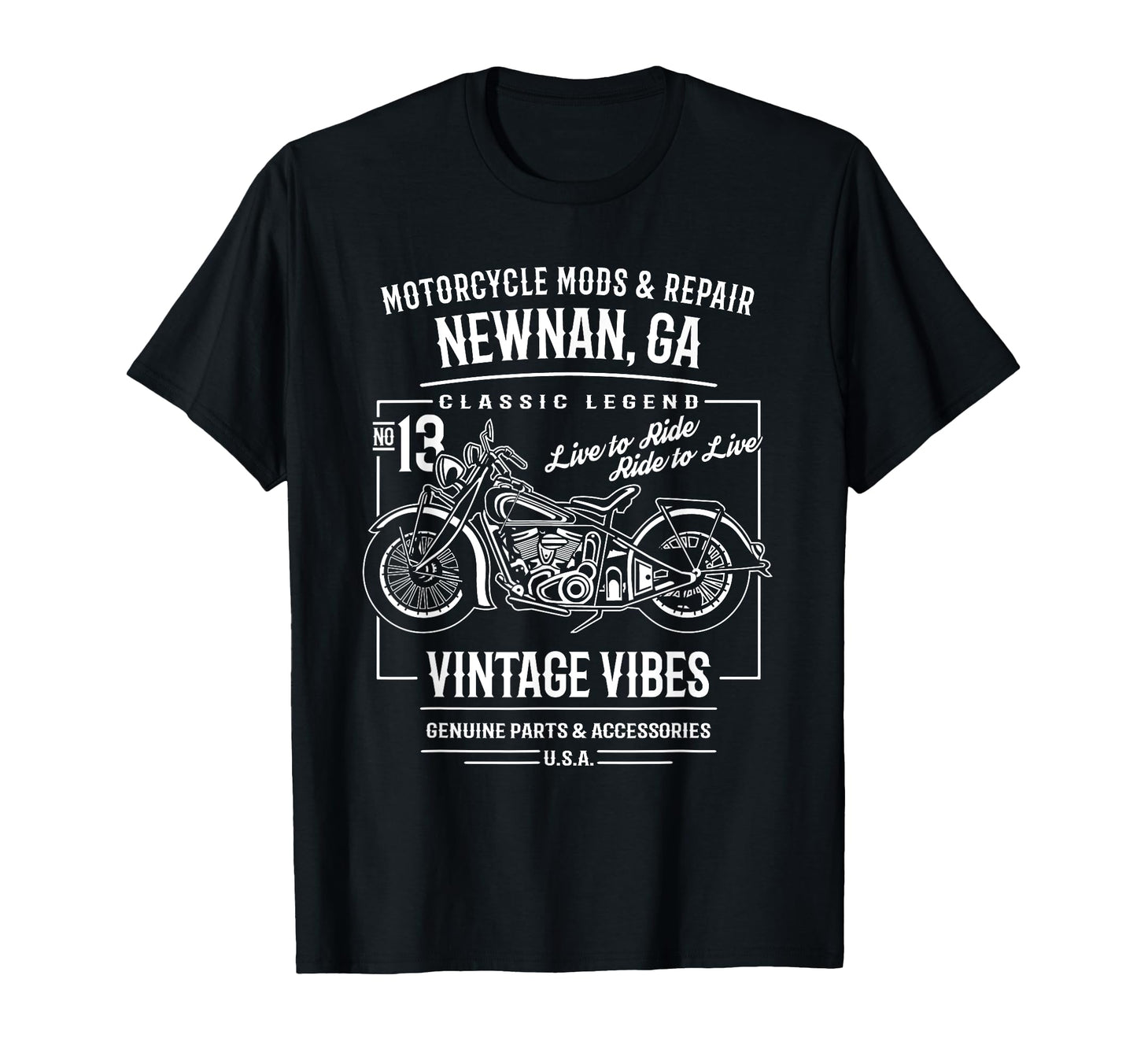 Newnan Ga Usa Motorcycle T-Shirt - Custom Art Print Men Women - T-Shirt, Sweatshirt, Hoodie