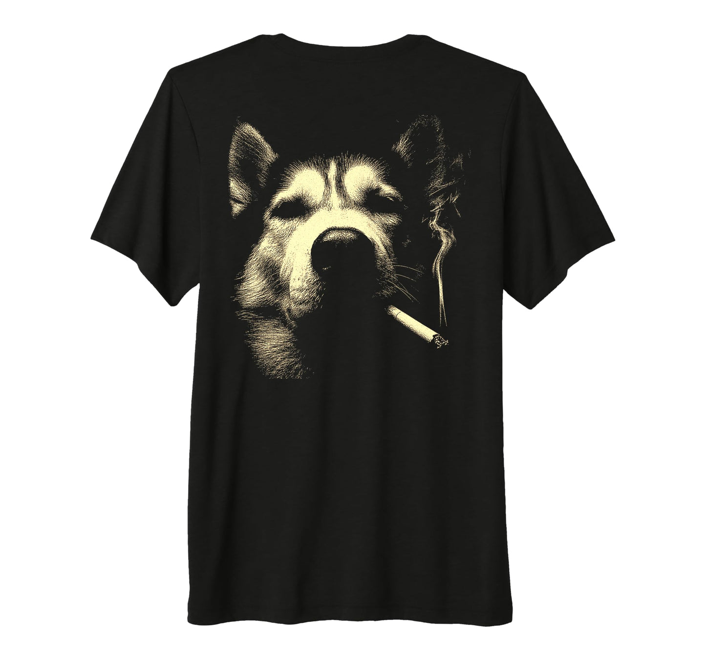 Siberian Husky Smoking Cigarette Meme 90 T-Shirt - Graphic Print Men Women - T-Shirt, Sweatshirt, Hoodie