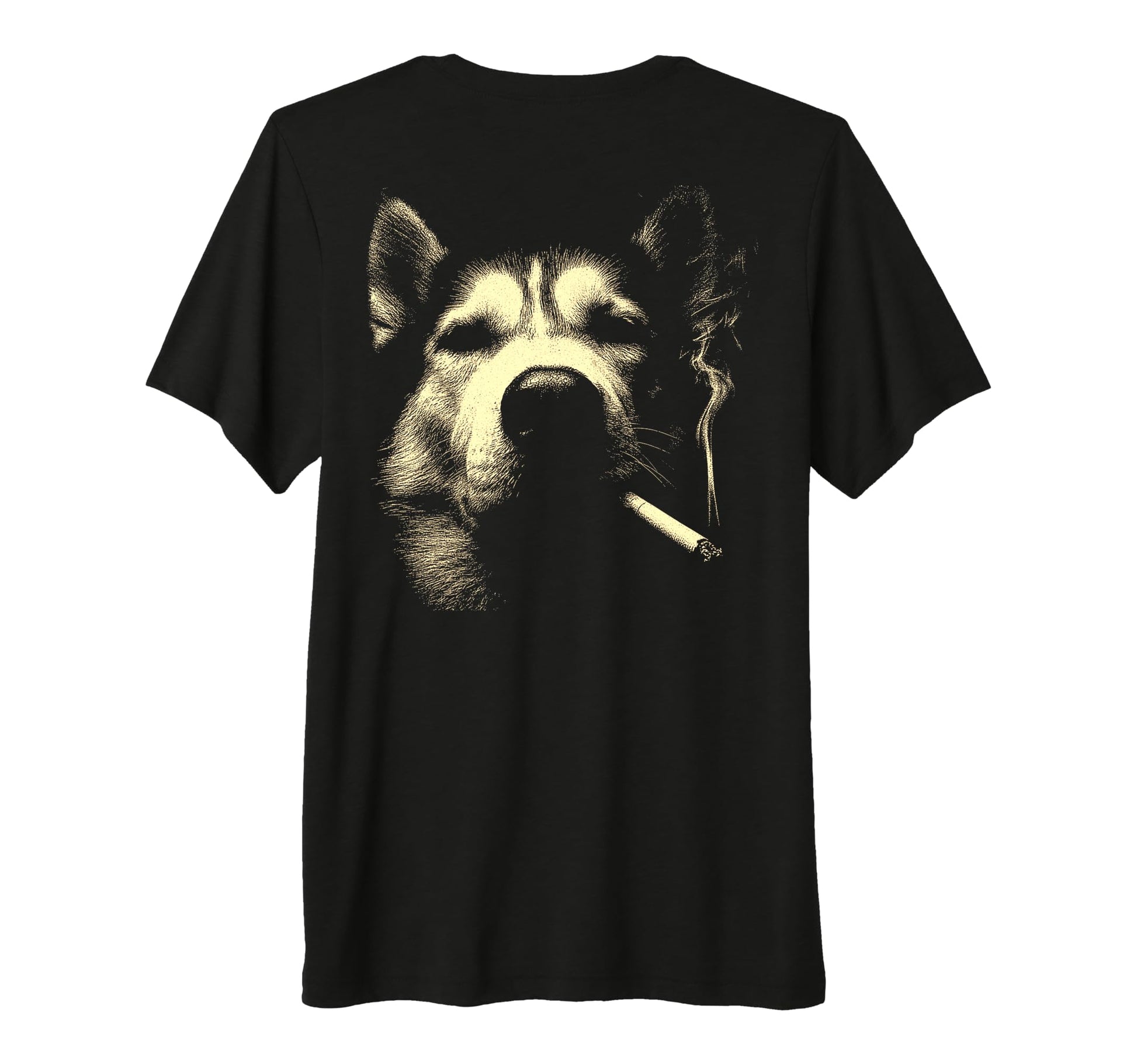 Siberian Husky Smoking Cigarette Meme 90 T-Shirt - Graphic Print Men Women - T-Shirt, Sweatshirt, Hoodie