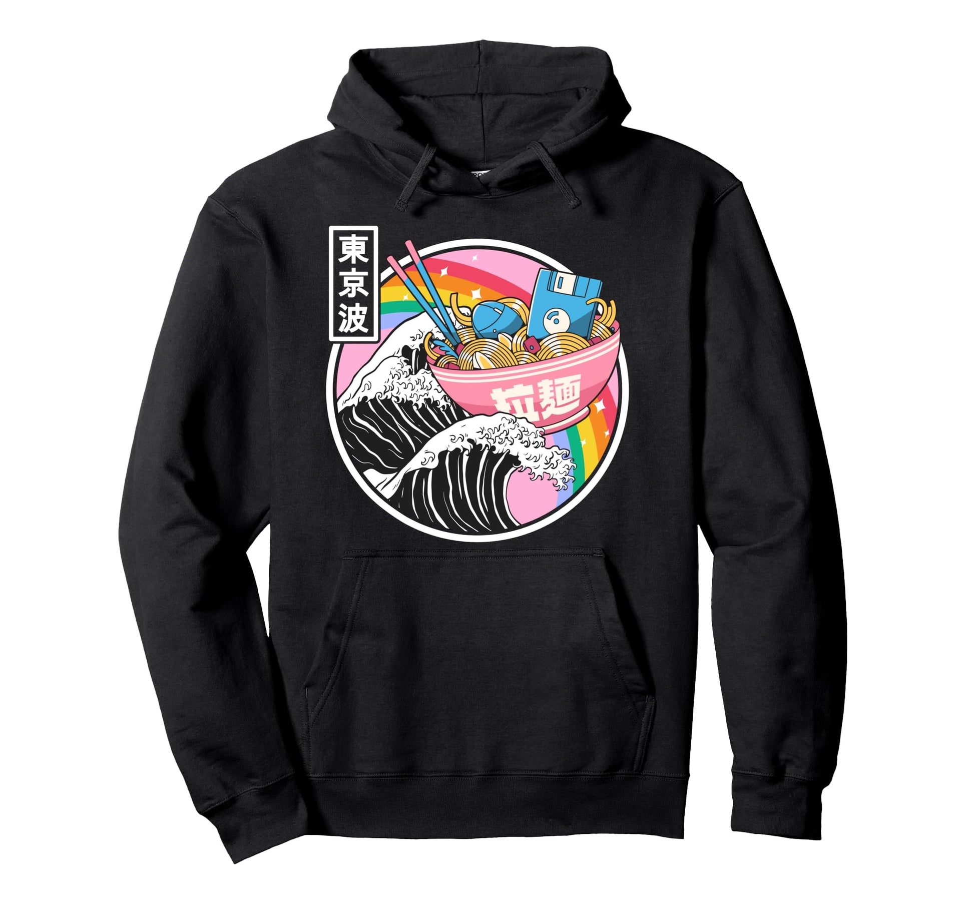 Computer Ramen Noodles Great Wave Kawaii Hoodie - Trendy Graphic Unisex - T-Shirt, Sweatshirt, Hoodie