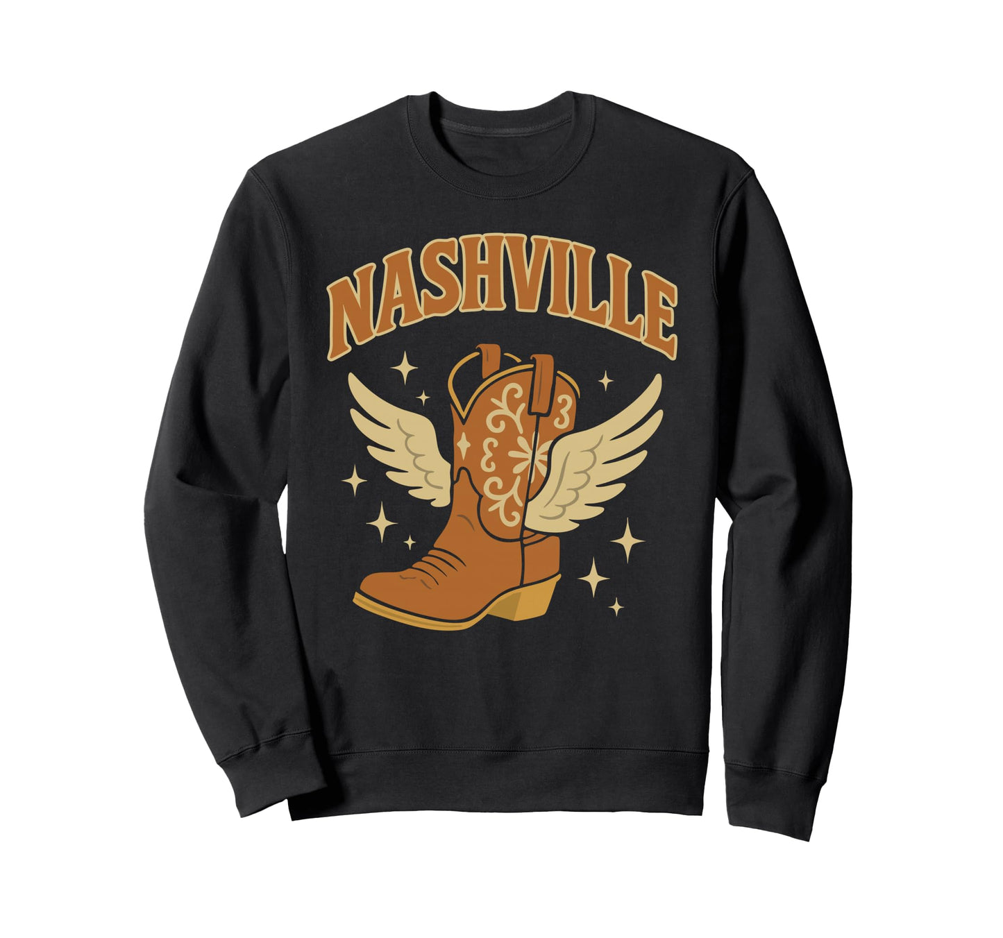 Nashville Cowgirl Boots Western Sweatshirt - Trendy Graphic for Adults - T-Shirt, Sweatshirt, Hoodie