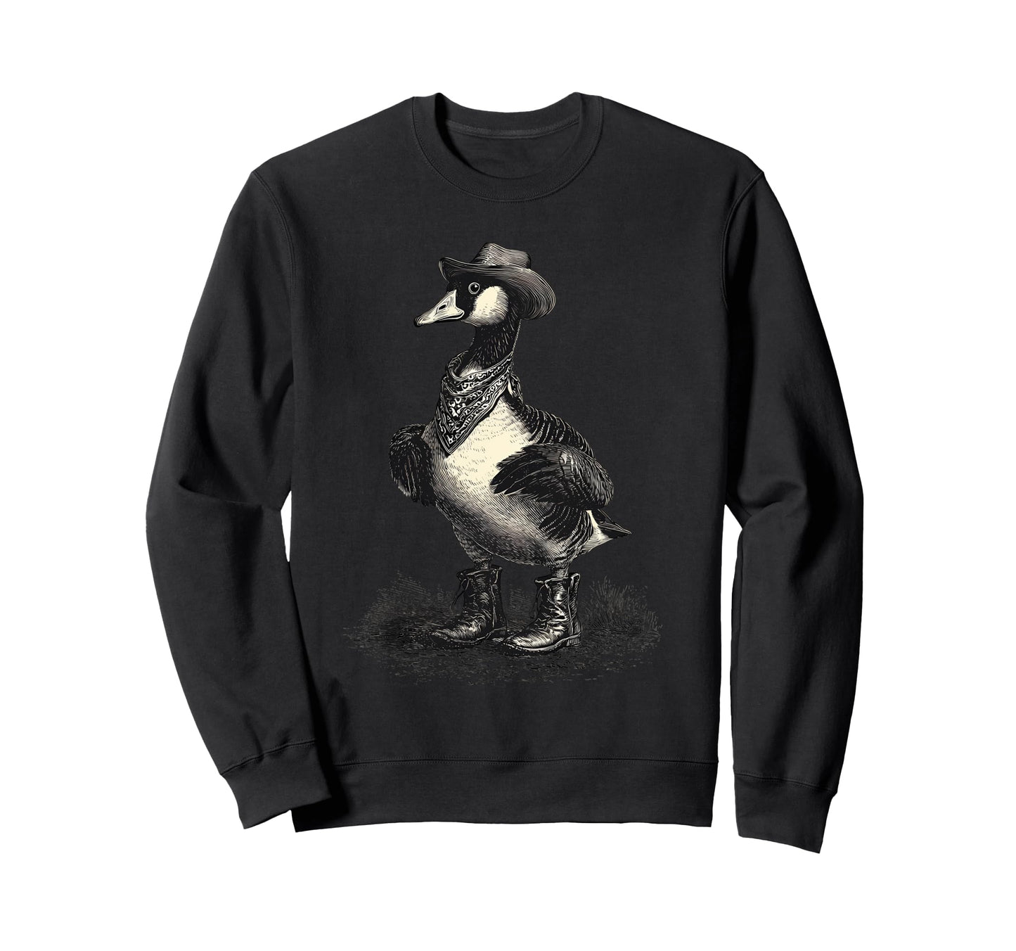 Country Cowboy Goose Rodeo Sweatshirt - Custom Art Print for Adults - T-Shirt, Sweatshirt, Hoodie