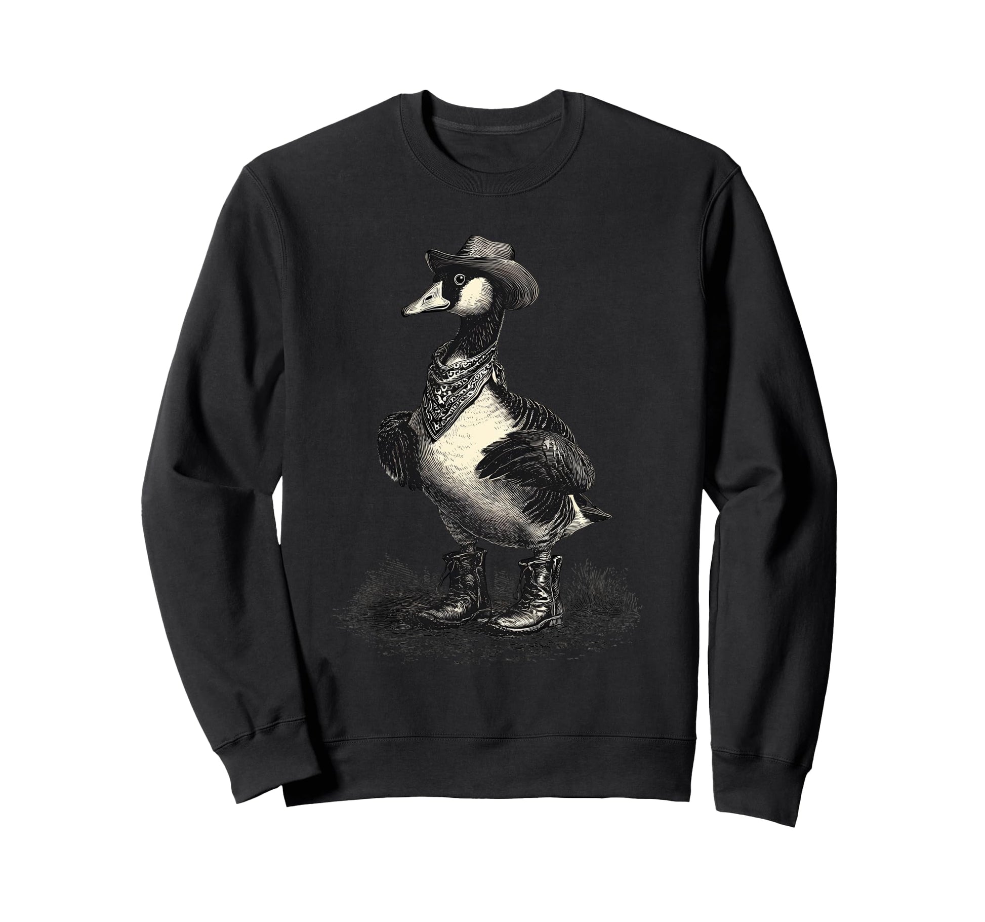 Country Cowboy Goose Rodeo Sweatshirt - Custom Art Print for Adults - T-Shirt, Sweatshirt, Hoodie