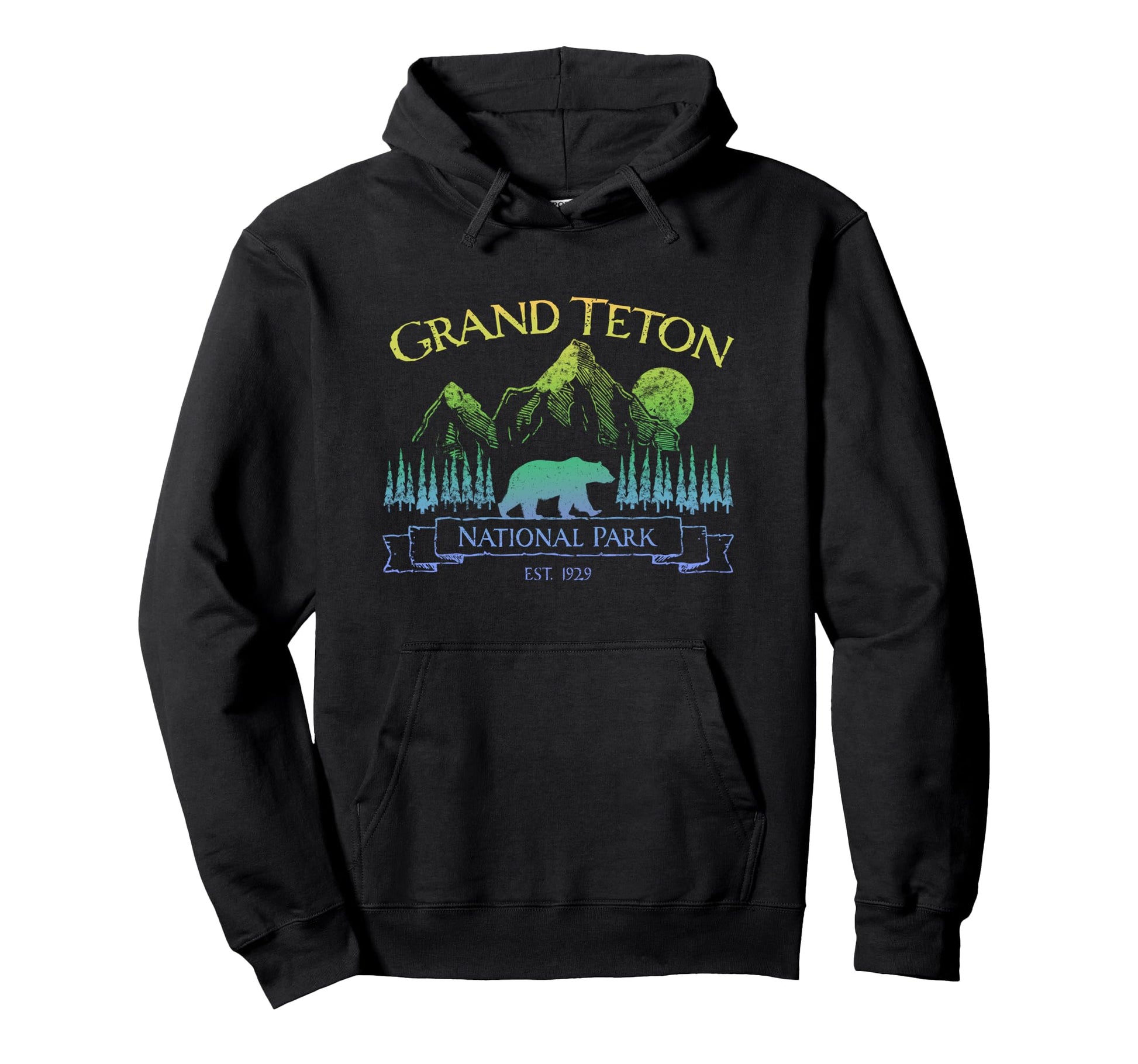 Grand Teton National Park Grizzly Hoodie - Fun Novelty Design Men Women - T-Shirt, Sweatshirt, Hoodie