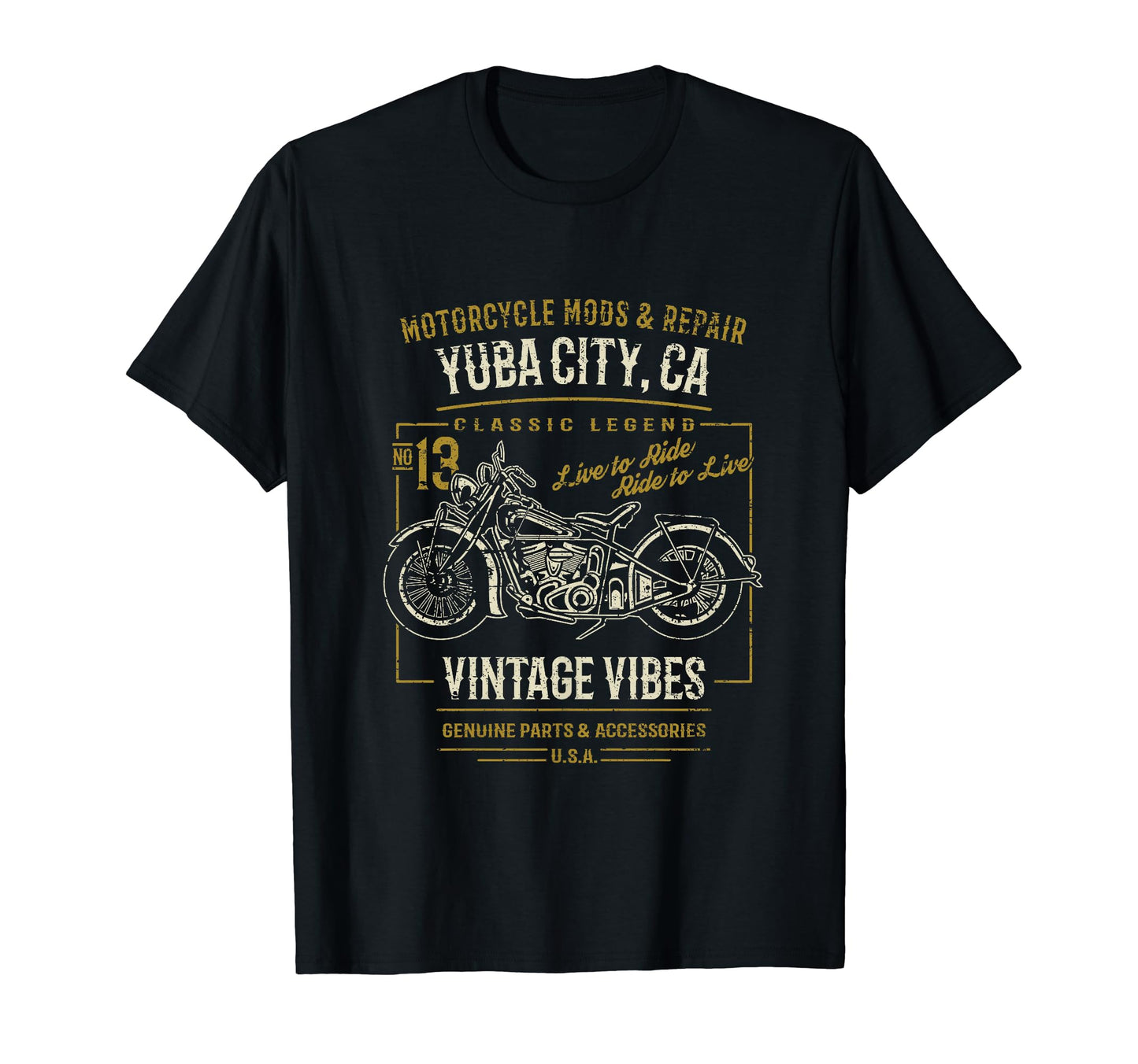 Yuba City California Usa Motorcycle T-Shirt - Novelty Apparel Unisex - T-Shirt, Sweatshirt, Hoodie