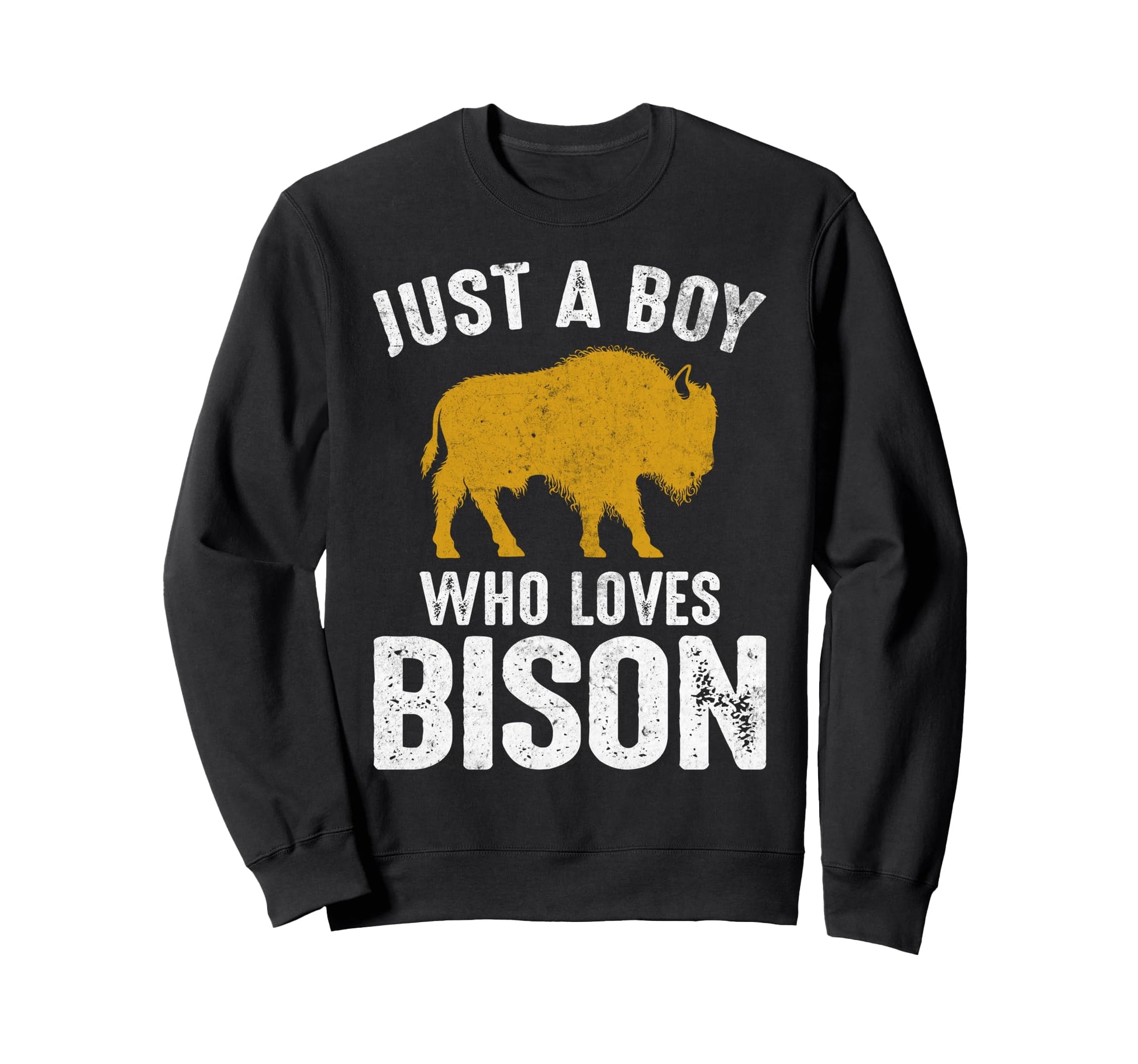 Just Who Loves Bison Silhouette Sweatshirt - Fun Novelty Design Men Women - T-Shirt, Sweatshirt, Hoodie