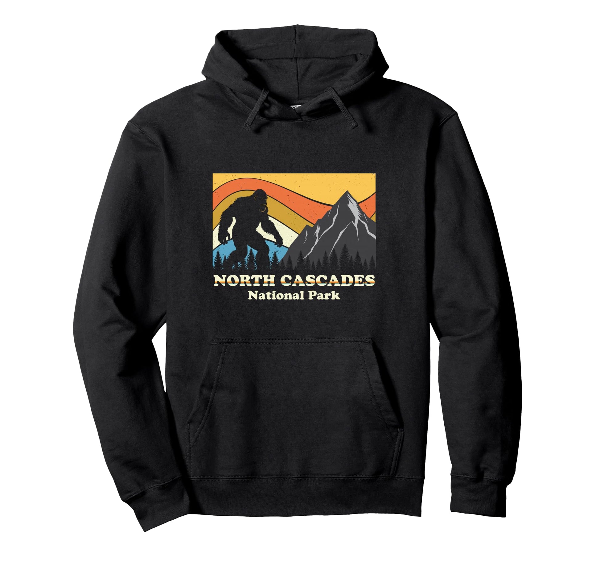 North Cascades National Park Mountain Hoodie - Streetwear Style Unisex - T-Shirt, Sweatshirt, Hoodie