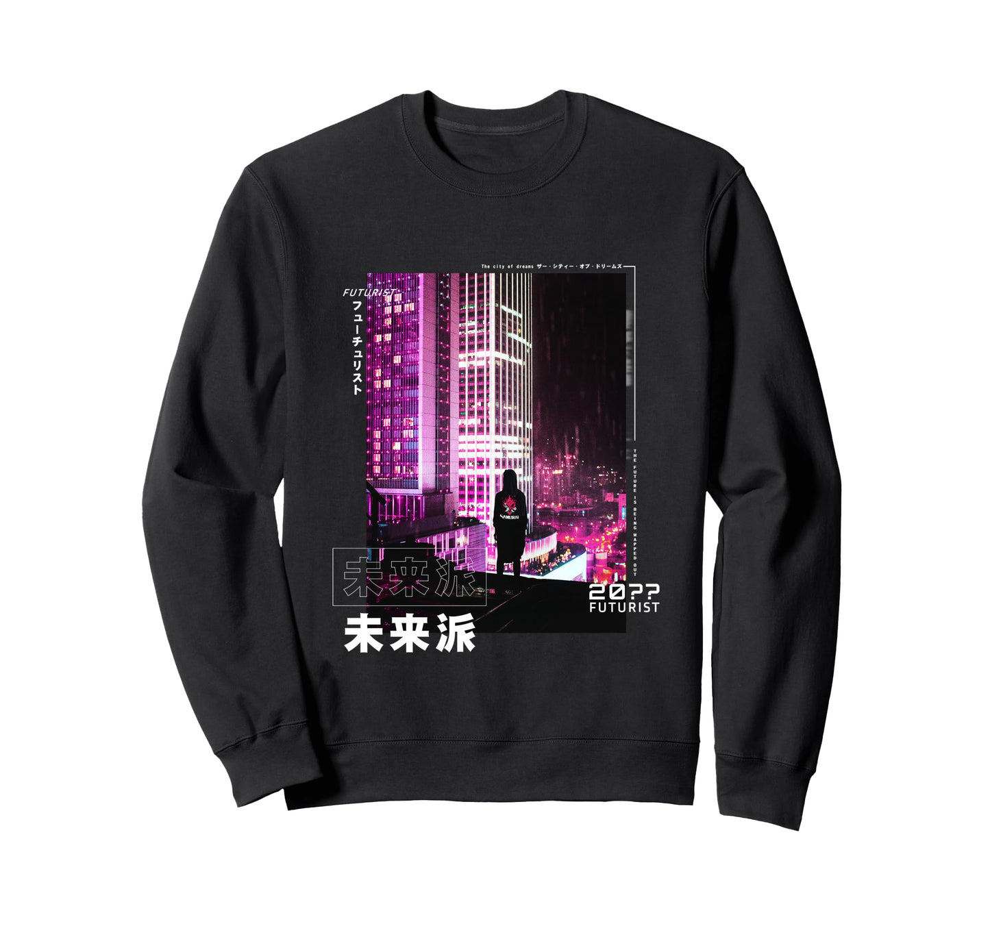 Japan Cyberpunk Aesthetic Futurism Sweatshirt - Unique Graphic Unisex - T-Shirt, Sweatshirt, Hoodie