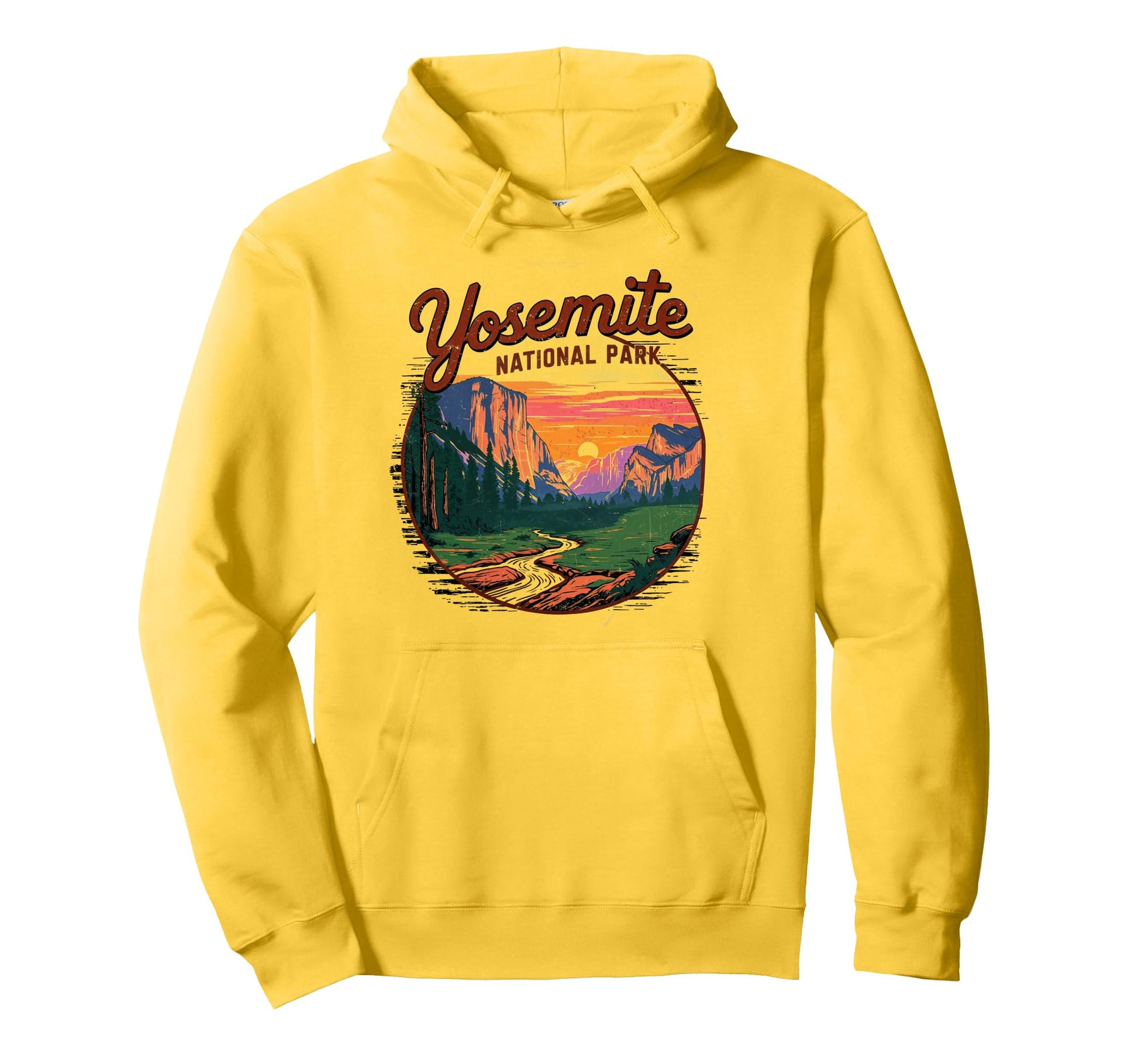 Yosemite National Park Sunset Landscape Hoodie - Trendy Graphic Unisex - T-Shirt, Sweatshirt, Hoodie