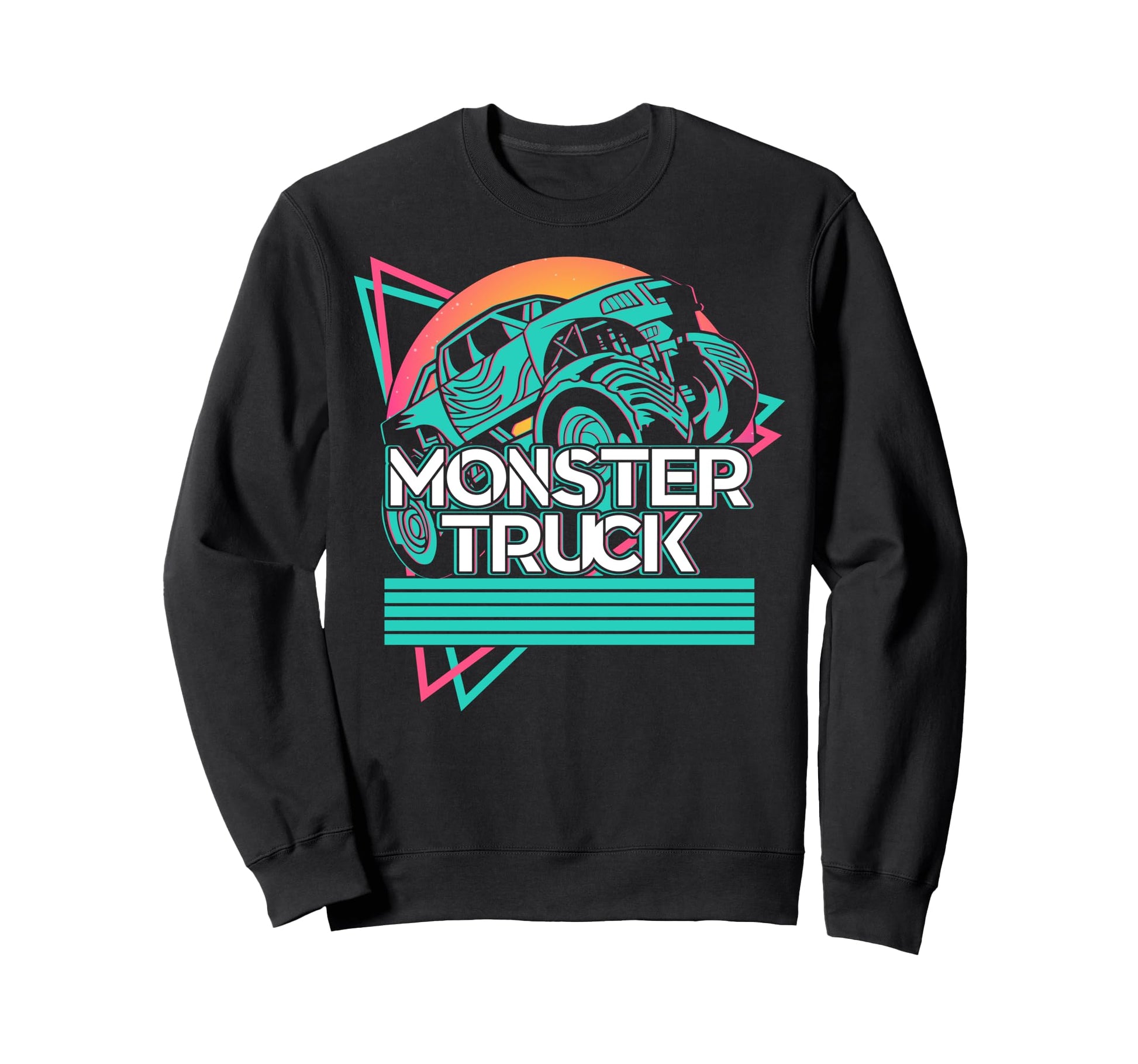 Vaporwave Aesthetic Monster Truck Sweatshirt - Streetwear Style for Adults - T-Shirt, Sweatshirt, Hoodie