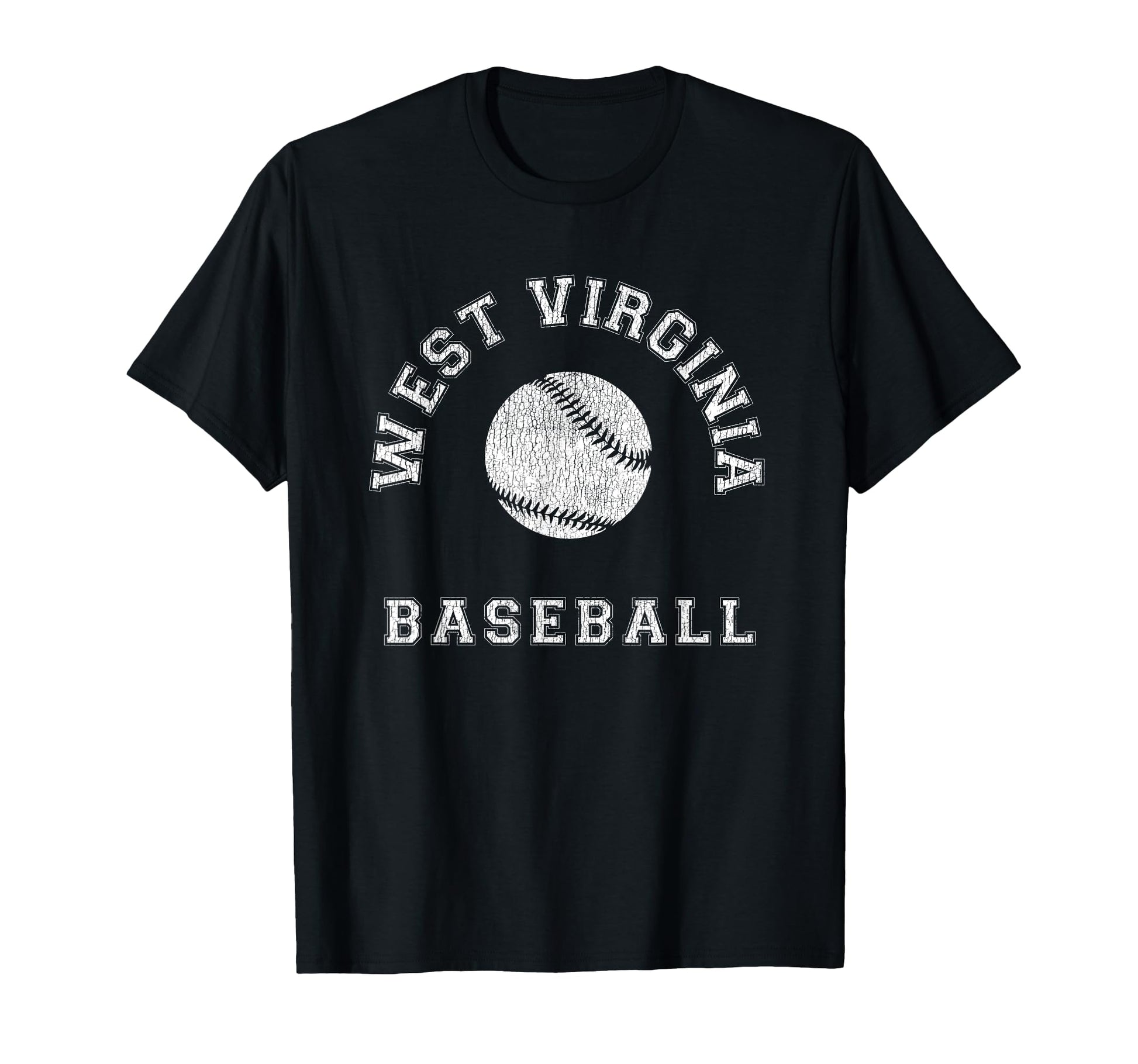 West Virginia Baseball Distressed T-Shirt - Aesthetic Graphic for Adults - T-Shirt, Sweatshirt, Hoodie