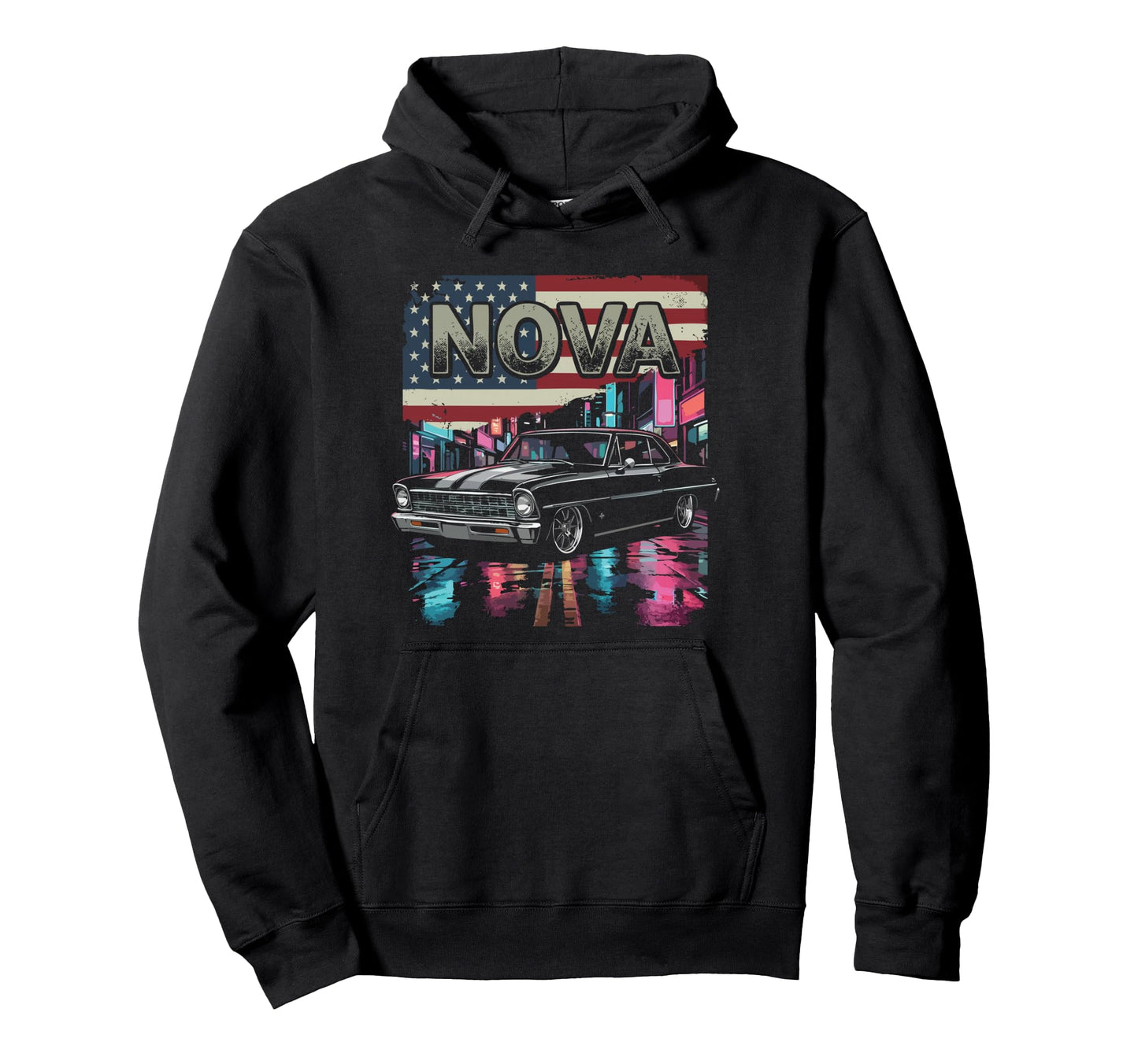 1966 1967 Nova Ss Patriotic American Hoodie - Aesthetic Graphic Unisex - T-Shirt, Sweatshirt, Hoodie