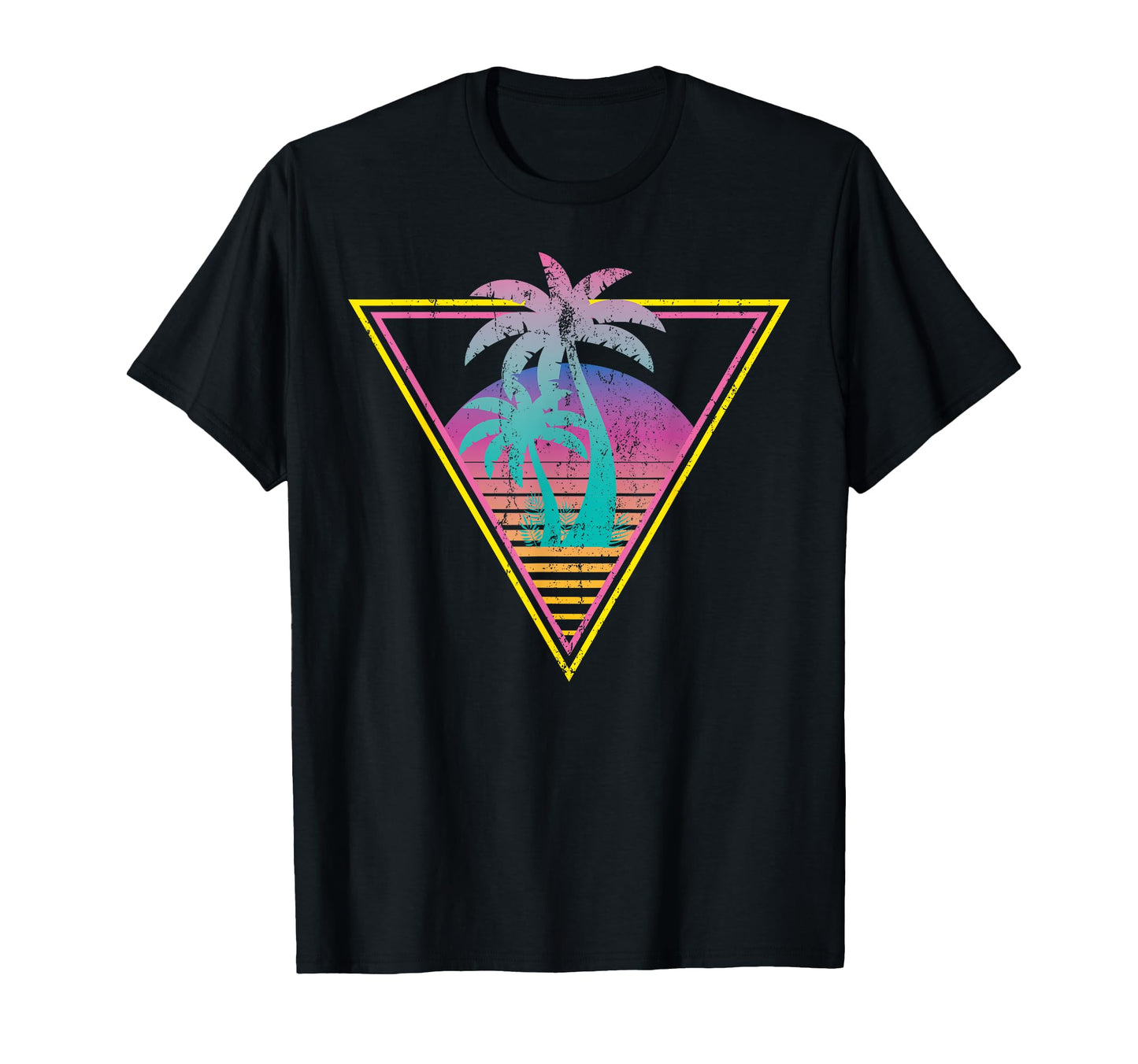 Sunset Palm Trees 80S Aesthetic 90S T-Shirt - Aesthetic Graphic Men Women - T-Shirt, Sweatshirt, Hoodie