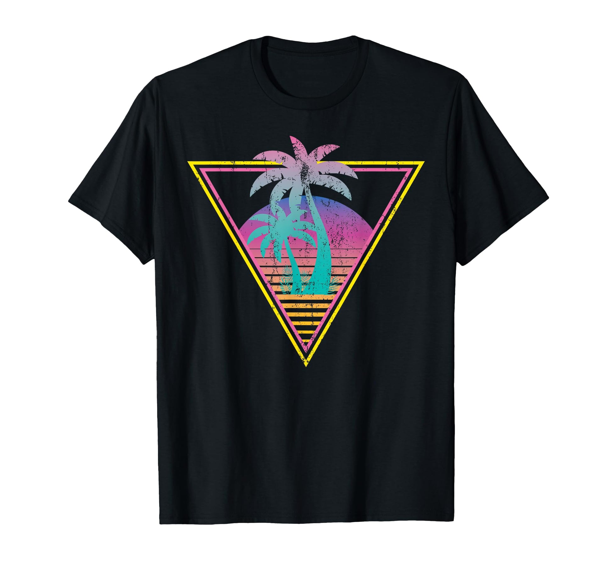 Sunset Palm Trees 80S Aesthetic 90S T-Shirt - Aesthetic Graphic Men Women - T-Shirt, Sweatshirt, Hoodie