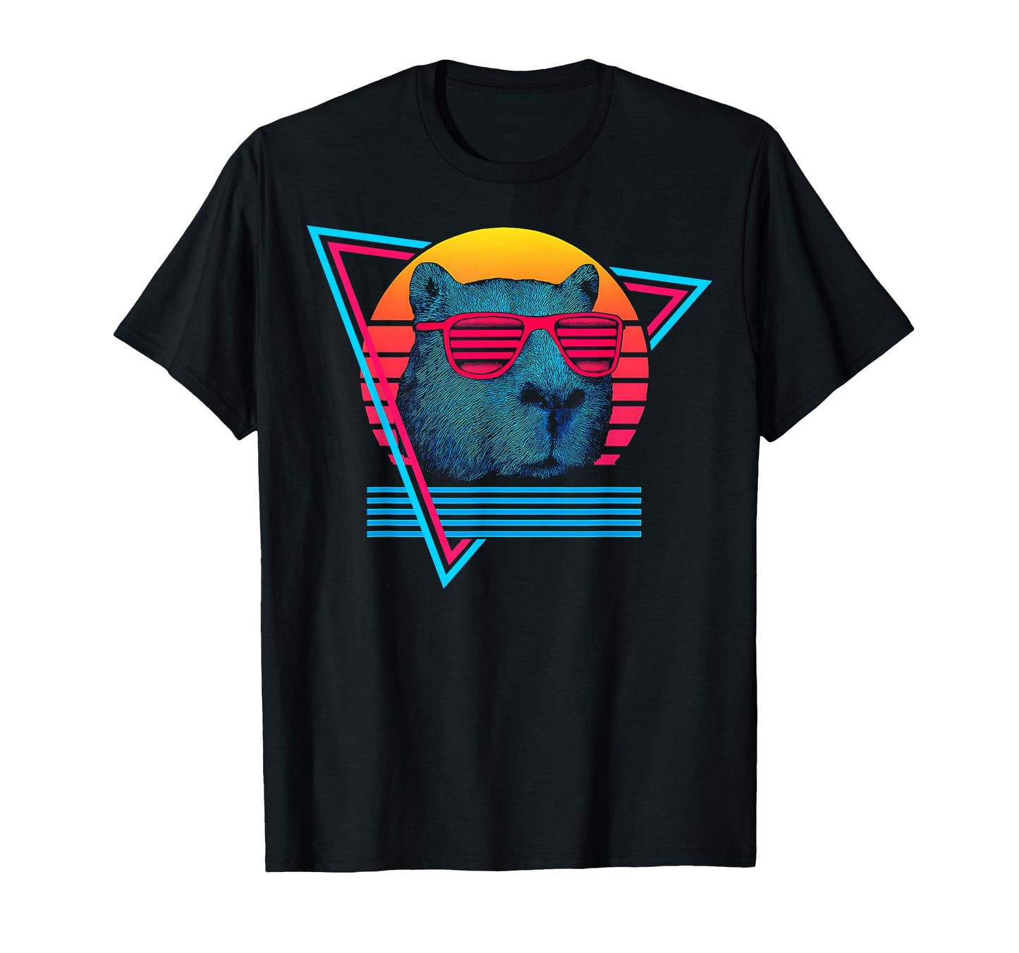 Capybara Capibara Sunglasses Vaporwave T-Shirt - Aesthetic Graphic Unisex - T-Shirt, Sweatshirt, Hoodie