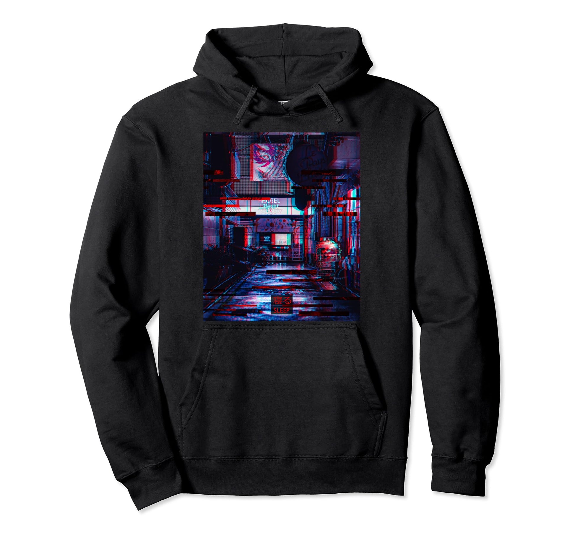 Sleep Vaporwave Glitch Japan Tokyo Kyoto Hoodie - Novelty Apparel Unisex - T-Shirt, Sweatshirt, Hoodie