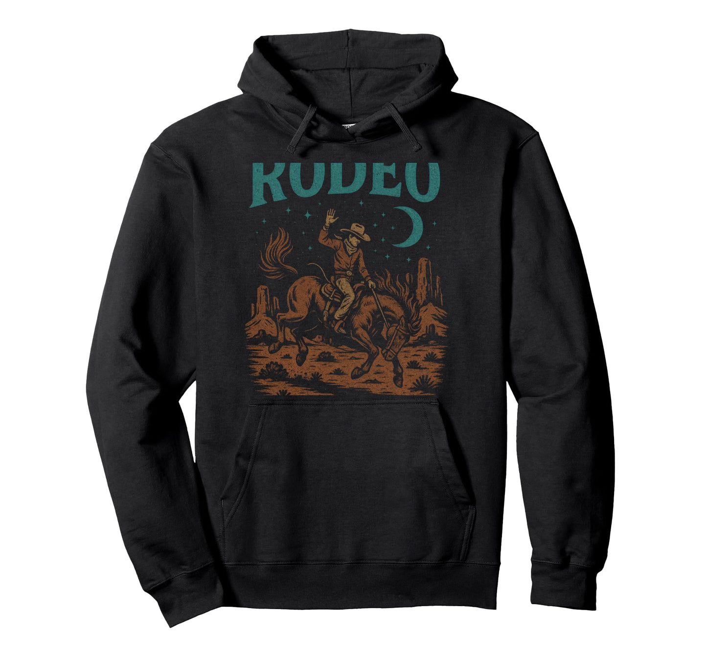 Rodeo Cowboy Horse Riding Hoodie - Unique Graphic for Adults - T-Shirt, Sweatshirt, Hoodie