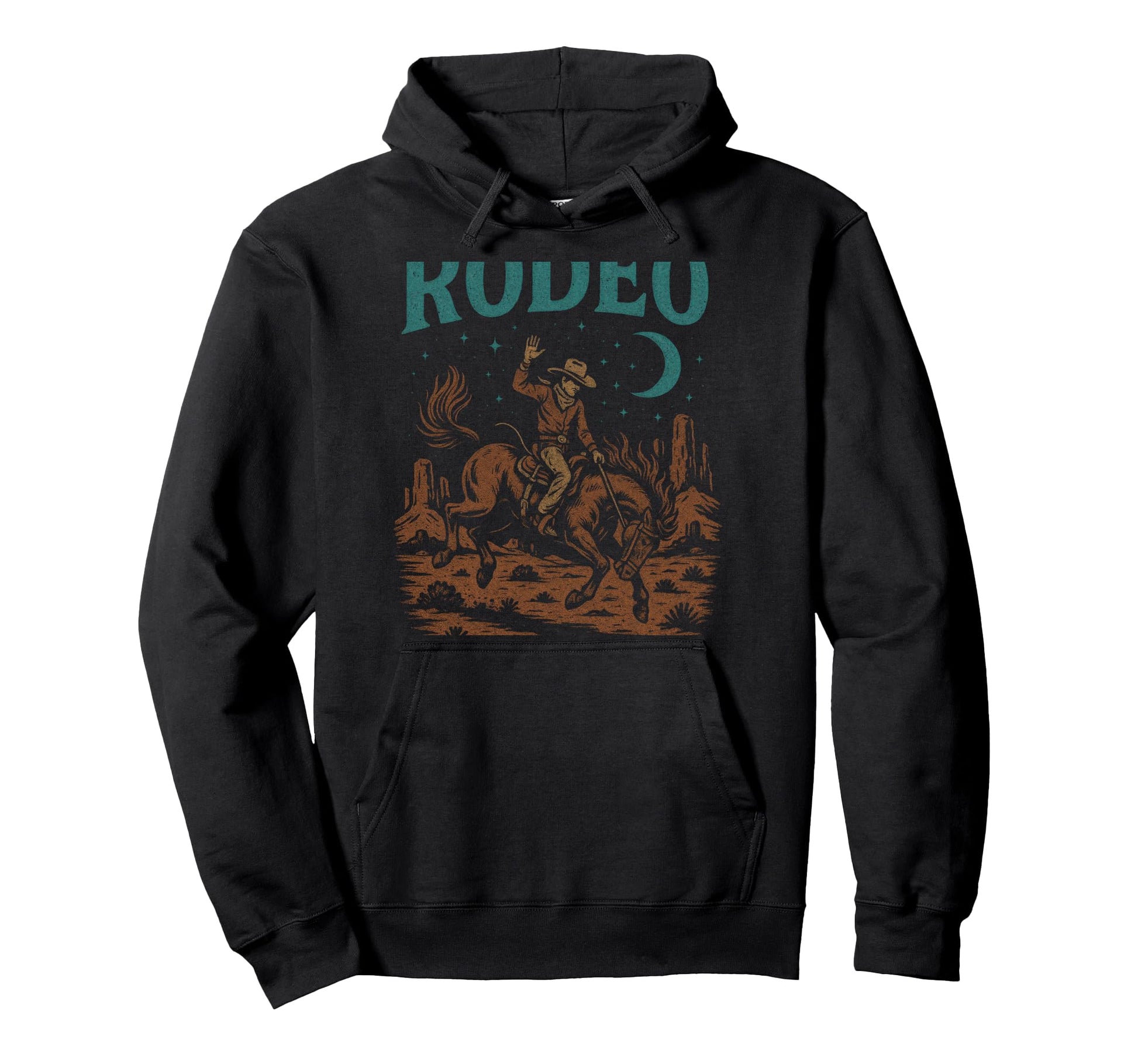 Rodeo Cowboy Horse Riding Hoodie - Unique Graphic for Adults - T-Shirt, Sweatshirt, Hoodie