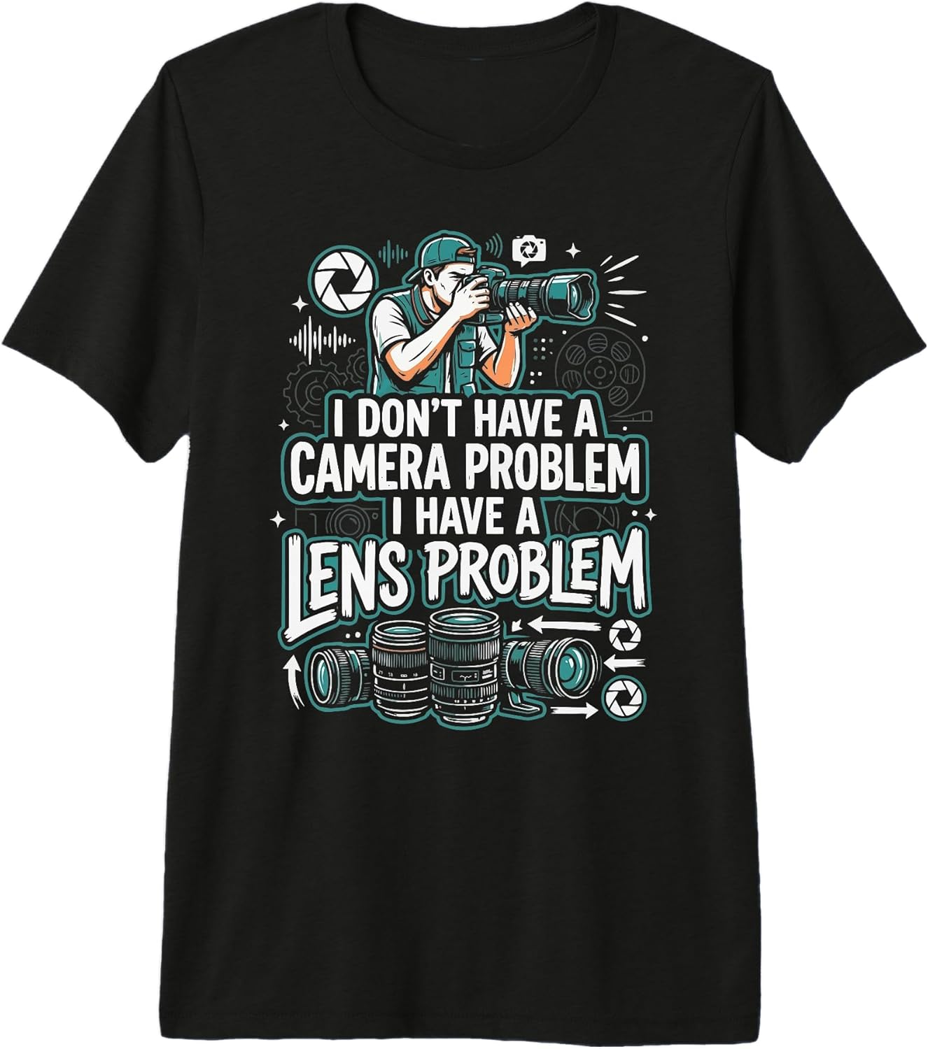 Photographer Cameraman Camera Lover SteMi Apparel - Adult & Kids T-Shirts, Sweatshirts & Hoodies apparel design preview 1