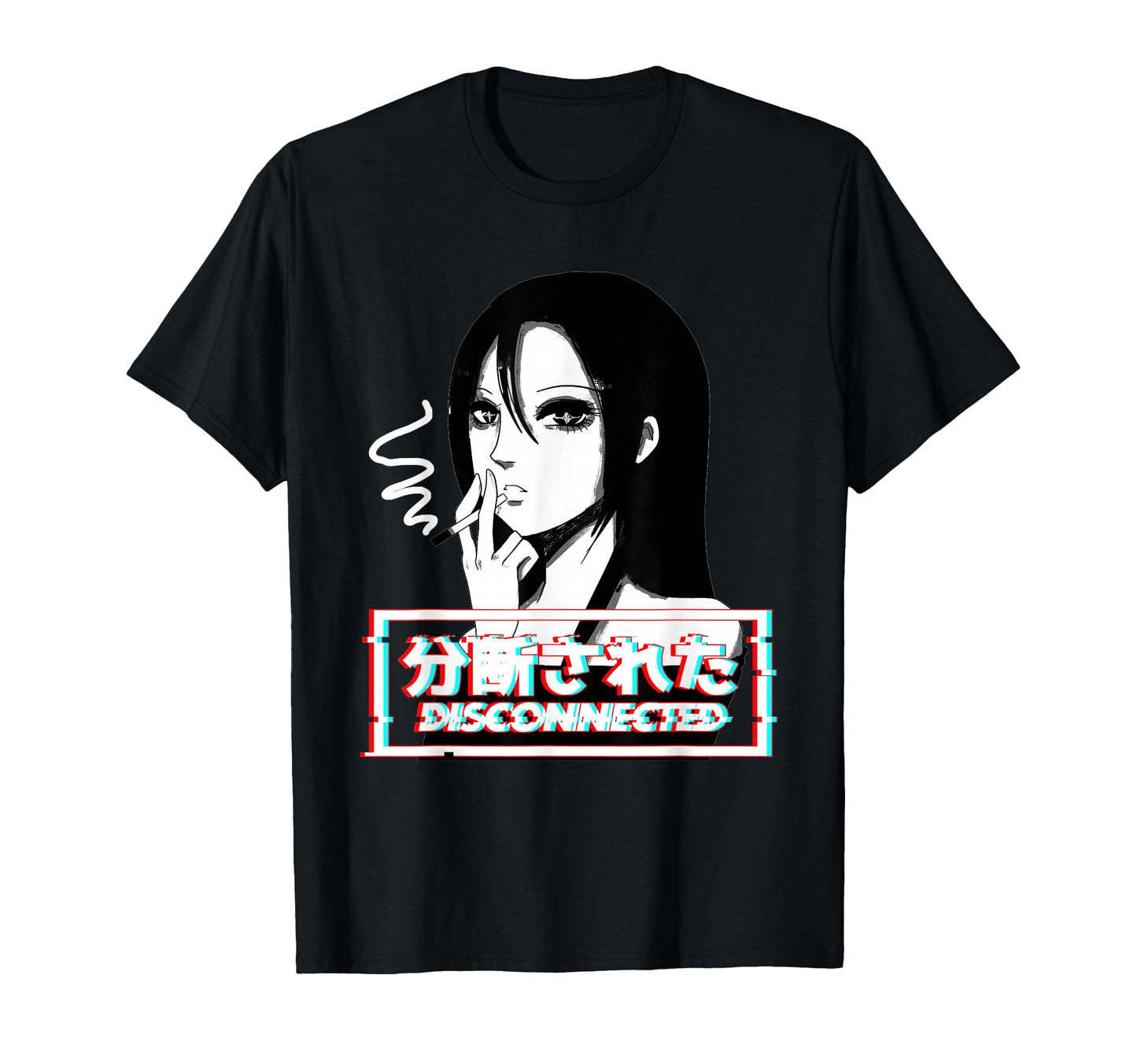 Japanese Sad Smoking Anime Vaporwave T-Shirt - Novelty Apparel Men Women - T-Shirt, Sweatshirt, Hoodie