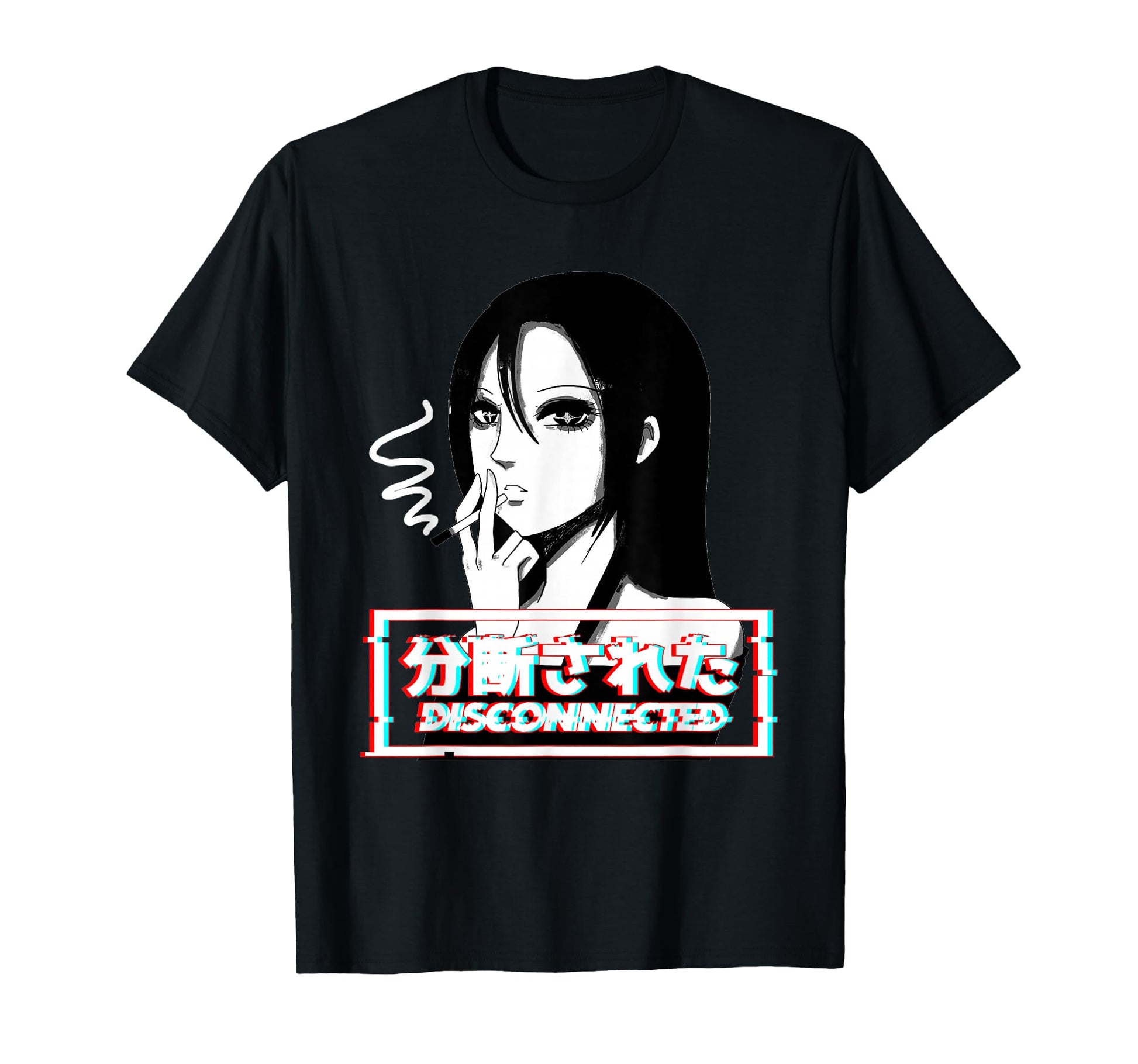 Japanese Sad Smoking Anime Vaporwave T-Shirt - Novelty Apparel Men Women - T-Shirt, Sweatshirt, Hoodie