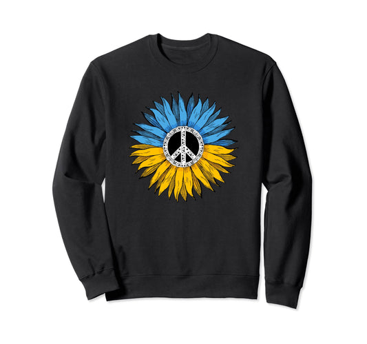 Blue Yellow Sunflower Ukraine Sweatshirt - Aesthetic Graphic Unisex - T-Shirt, Sweatshirt, Hoodie