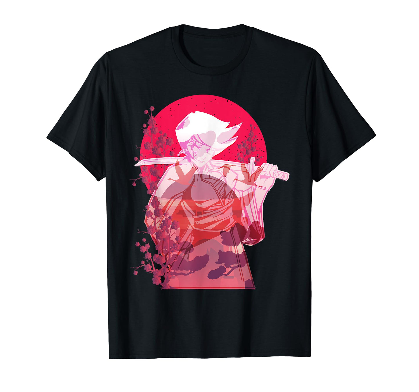 Samurai Vaporwave Aesthetic 80S T-Shirt - Fun Novelty Design for Adults - T-Shirt, Sweatshirt, Hoodie