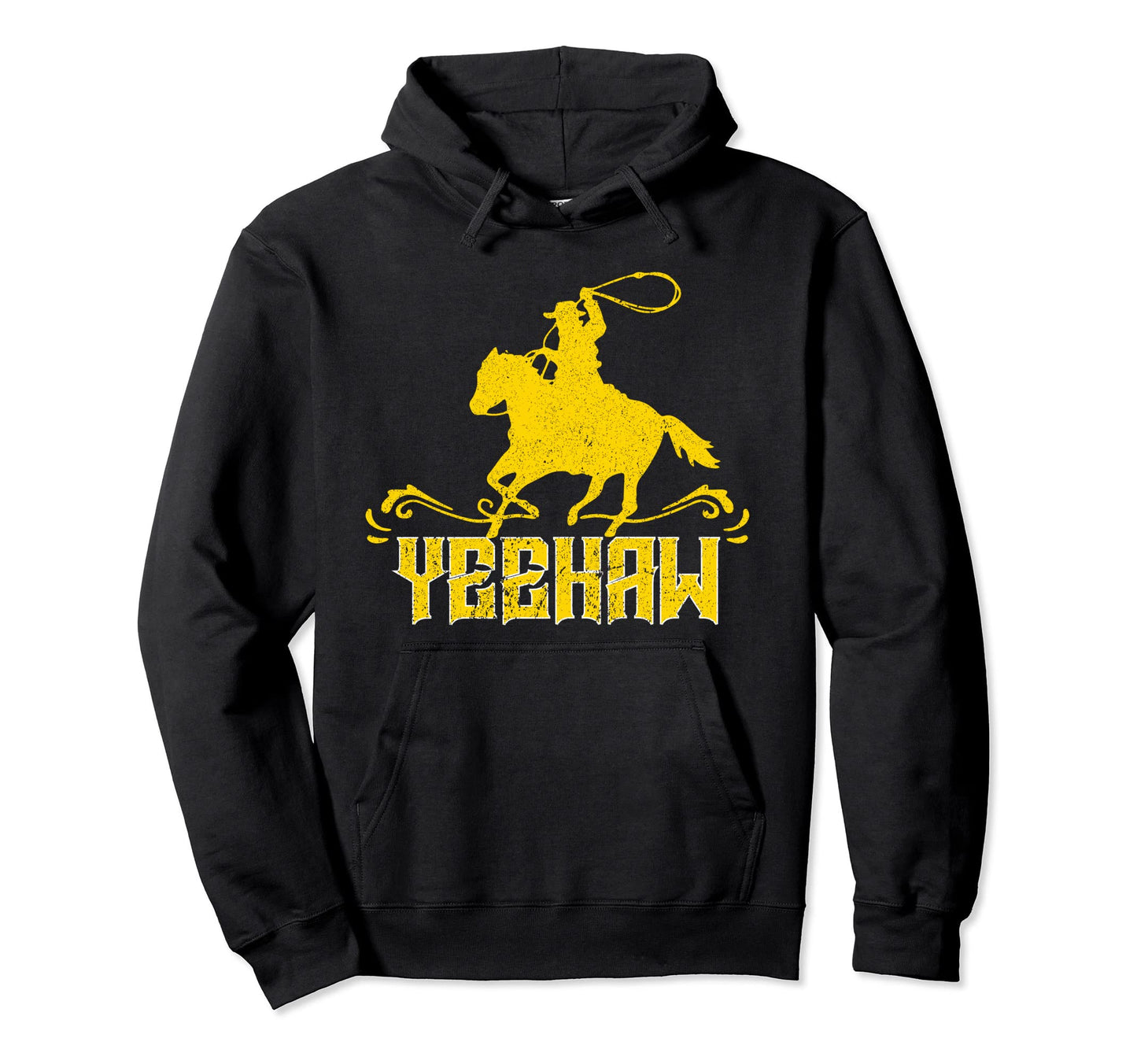 Yeehaw Country Cowboys Horse Riding Hoodie - Unique Graphic for Adults - T-Shirt, Sweatshirt, Hoodie
