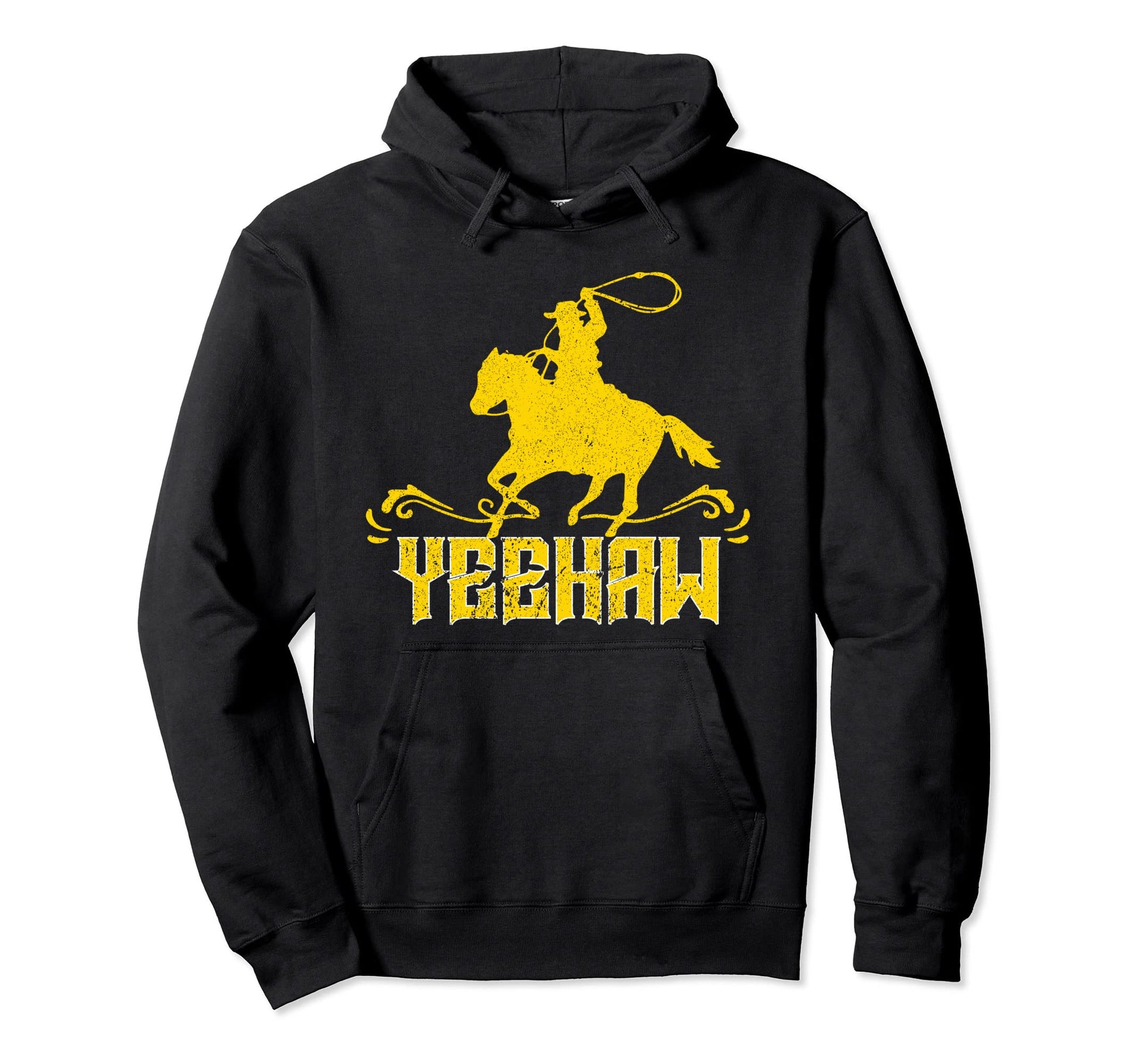Yeehaw Country Cowboys Horse Riding Hoodie - Unique Graphic for Adults - T-Shirt, Sweatshirt, Hoodie