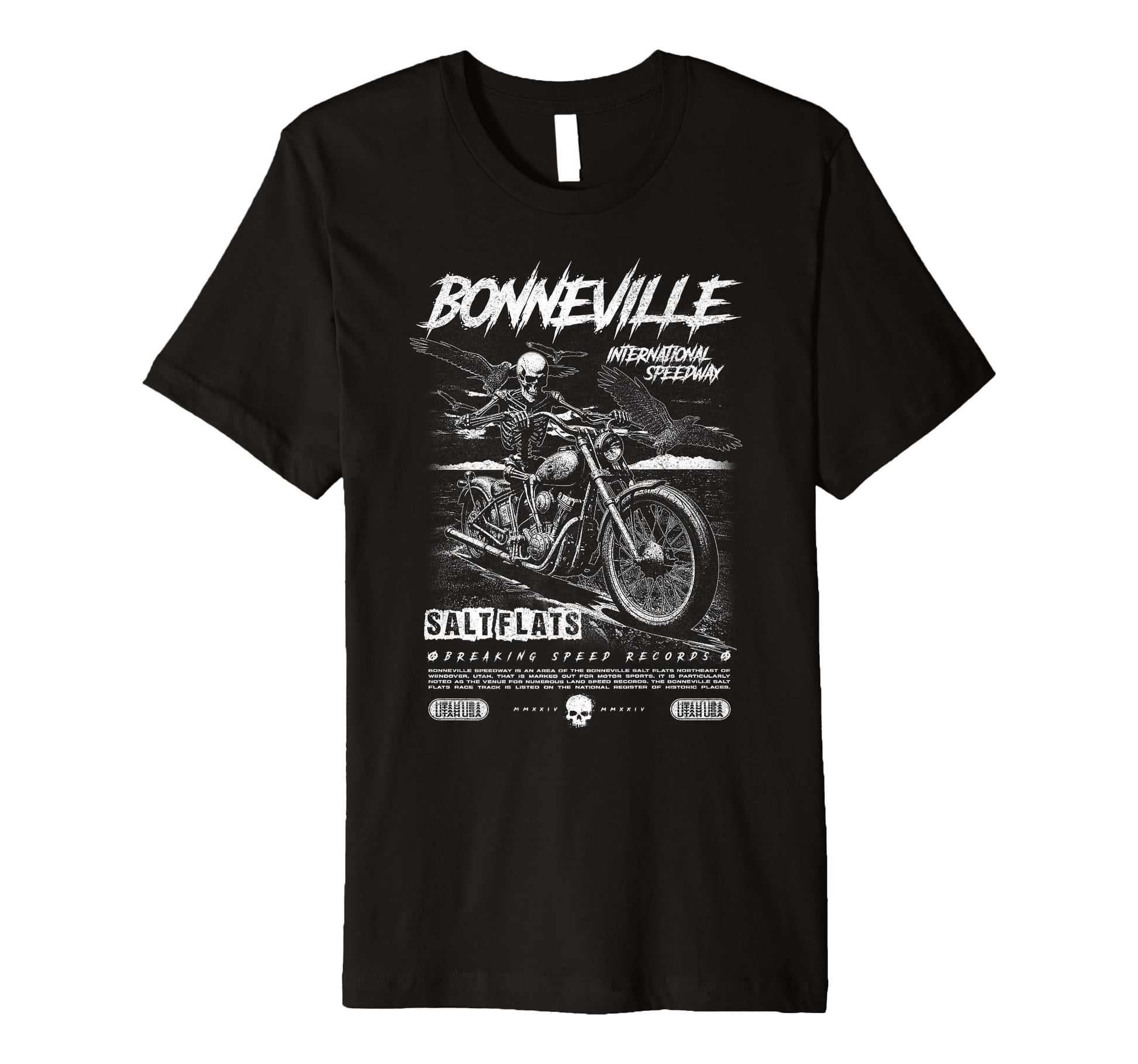 Bonneville Salt Flats Motorcycle T-Shirt - Novelty Apparel Men Women - T-Shirt, Sweatshirt, Hoodie
