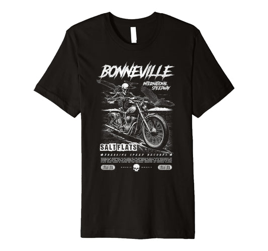 Bonneville Salt Flats Motorcycle T-Shirt - Novelty Apparel Men Women - T-Shirt, Sweatshirt, Hoodie