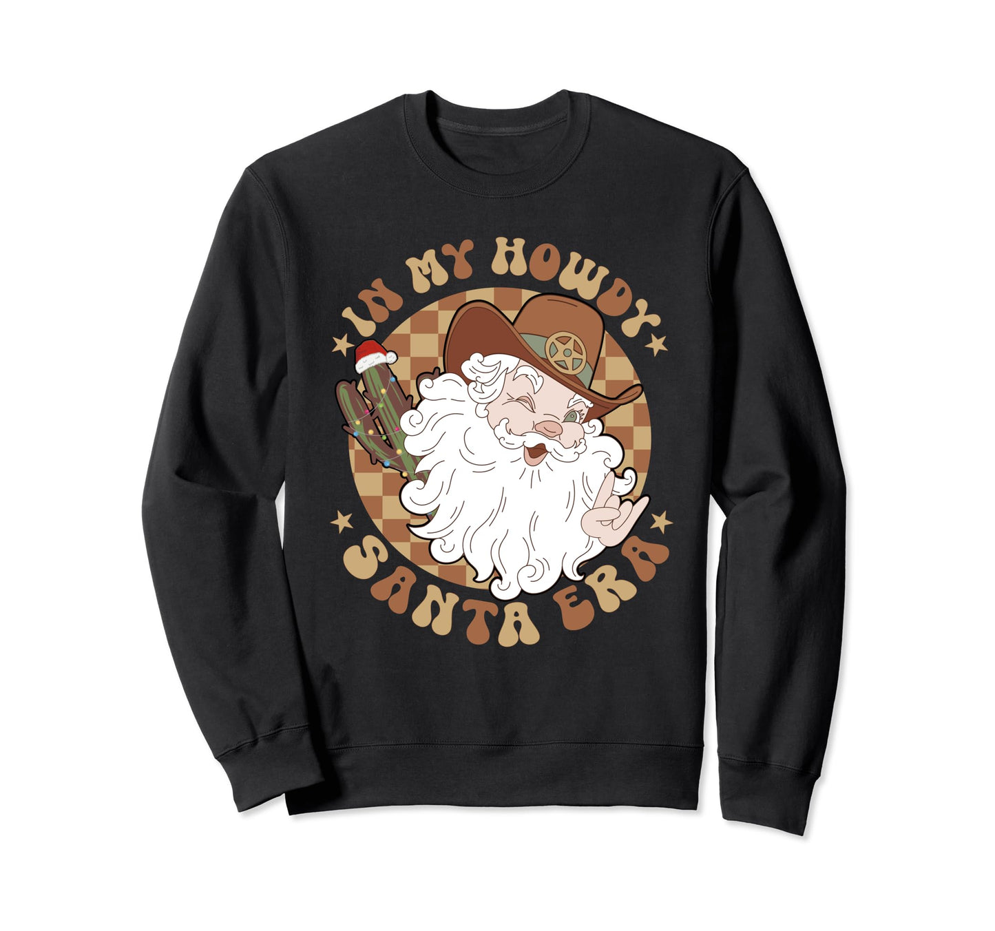 My Howdy Santa Era Tree Western Sweatshirt - Custom Art Print for Adults - T-Shirt, Sweatshirt, Hoodie