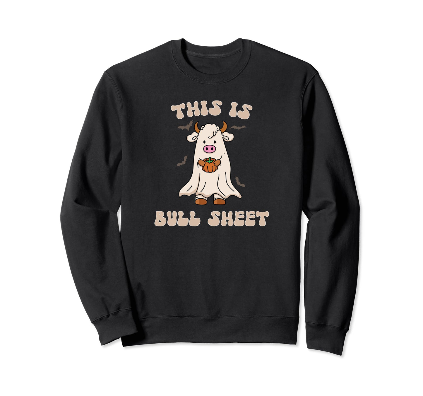 Bull Sheet Ghost Western Sweatshirt - Fun Novelty Design for Adults - T-Shirt, Sweatshirt, Hoodie