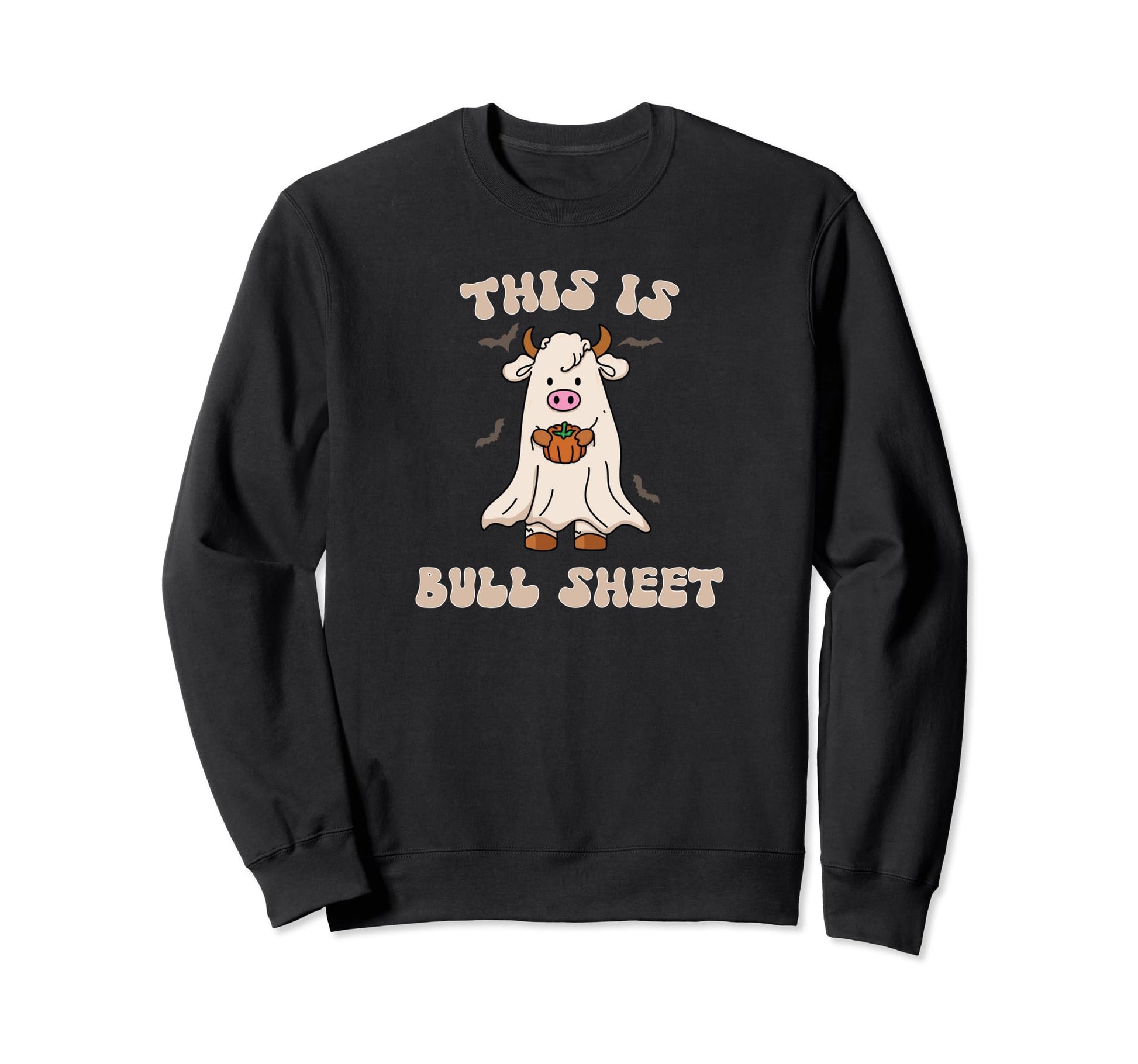 Bull Sheet Ghost Western Sweatshirt - Fun Novelty Design for Adults - T-Shirt, Sweatshirt, Hoodie