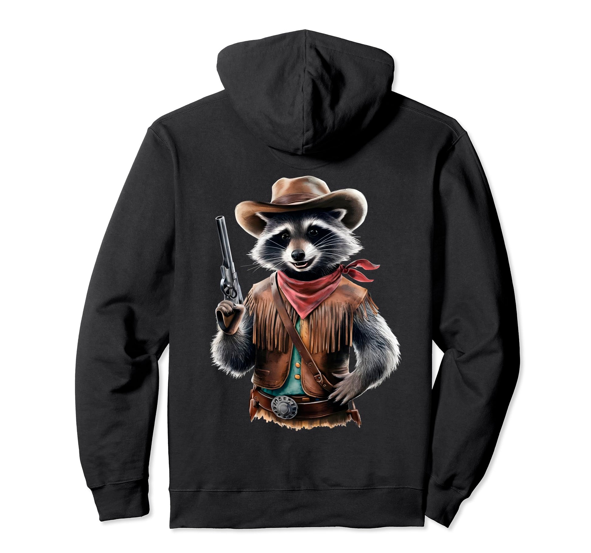 Western Country Raccoon Cowboy Cowgirl Hoodie - Casual Everyday Wear Unisex - T-Shirt, Sweatshirt, Hoodie