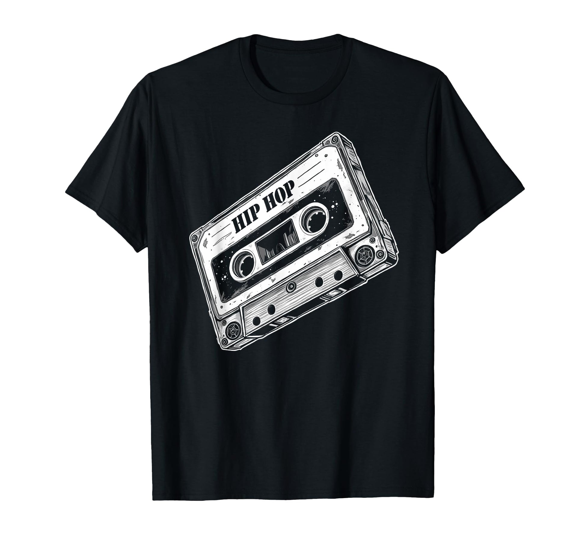 Old School Hip Hop Cassette Worn 80S 90S T-Shirt - Graphic Print Unisex - T-Shirt, Sweatshirt, Hoodie