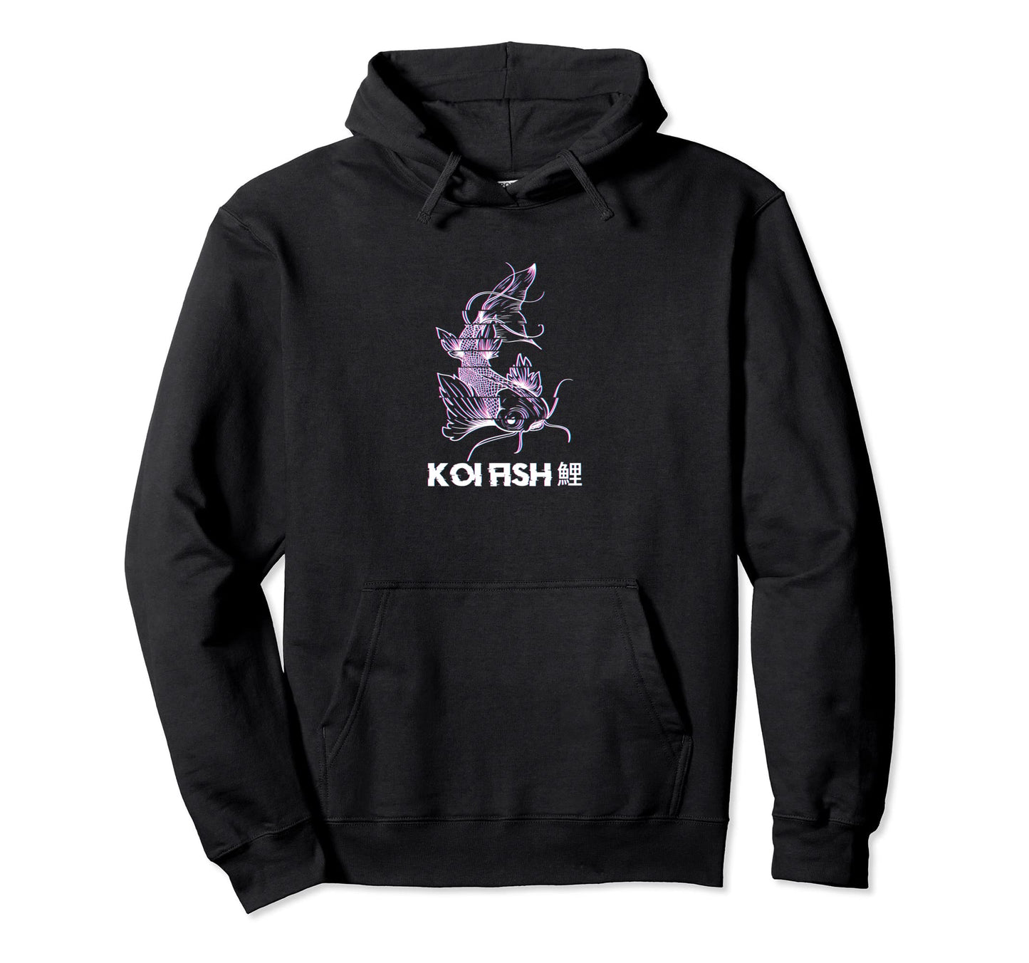 Glitch Effect Japanese Koi Fish Vaporwave Hoodie - Graphic Print Unisex - T-Shirt, Sweatshirt, Hoodie