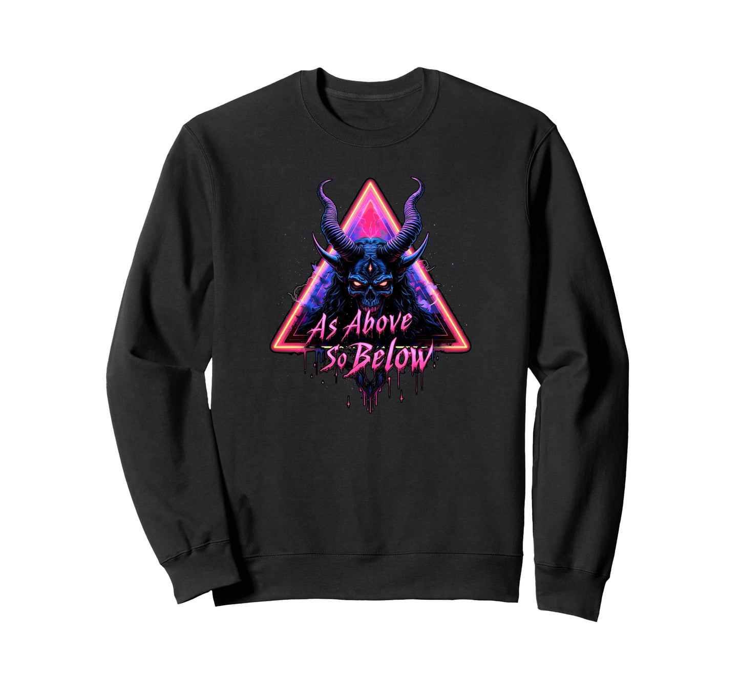 Satan As Above So Below Occult Space Sweatshirt - Trendy Graphic Unisex - T-Shirt, Sweatshirt, Hoodie