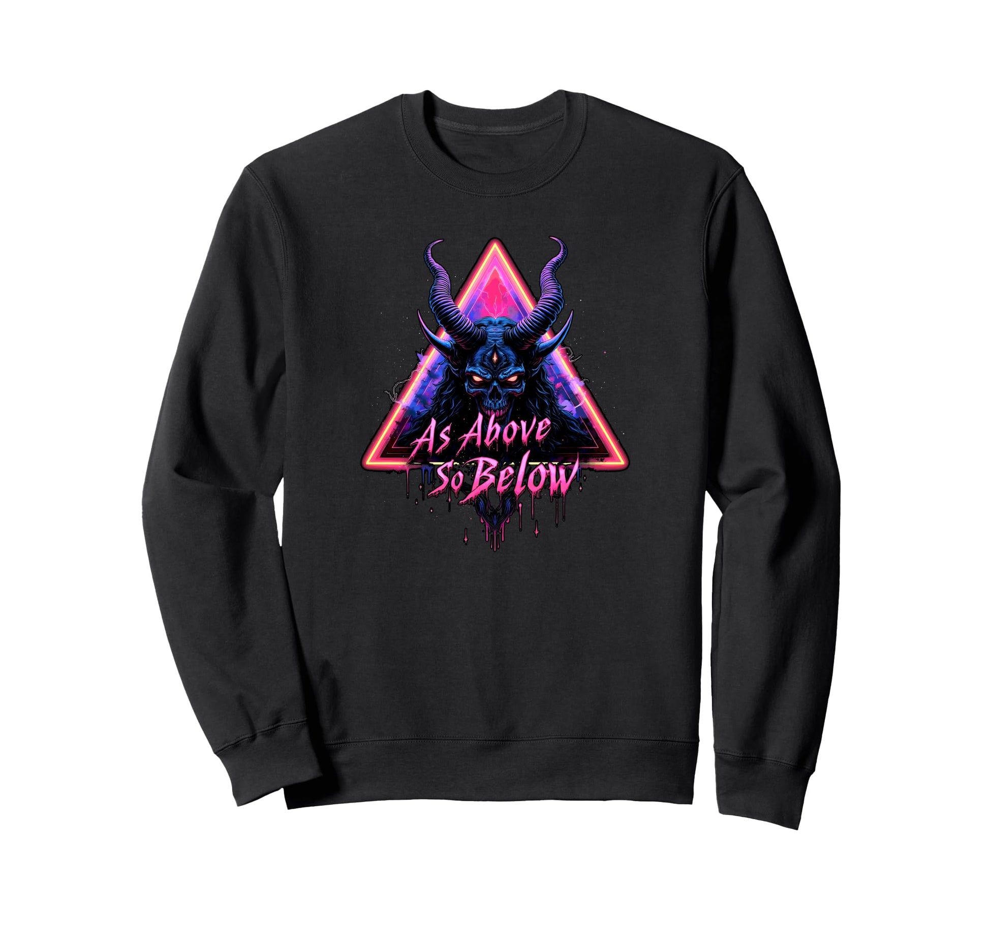 Satan As Above So Below Occult Space Sweatshirt - Trendy Graphic Unisex - T-Shirt, Sweatshirt, Hoodie