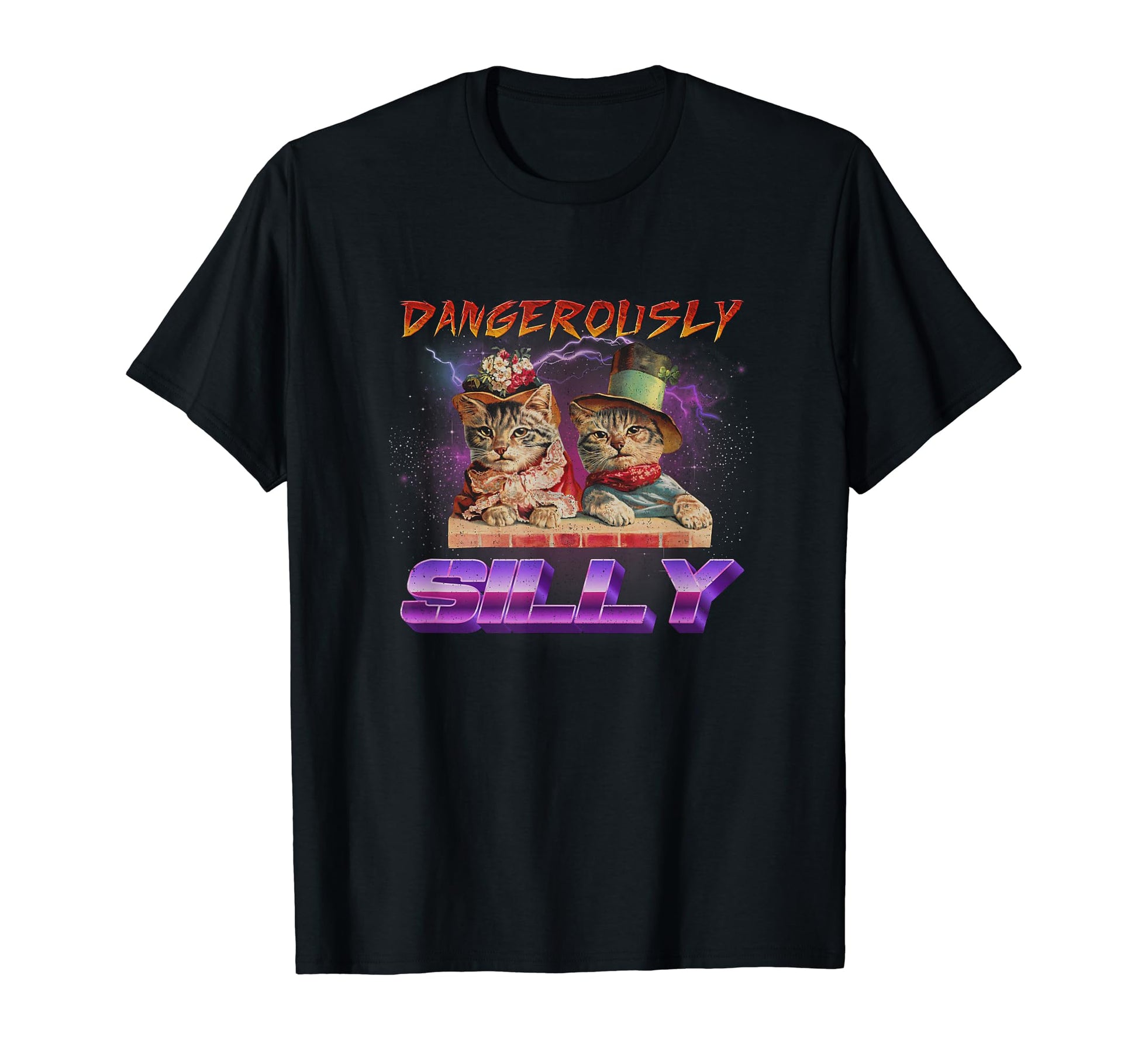 Funny Cat Meme Vaporwave Aesthetic T-Shirt - Novelty Apparel Unisex - T-Shirt, Sweatshirt, Hoodie