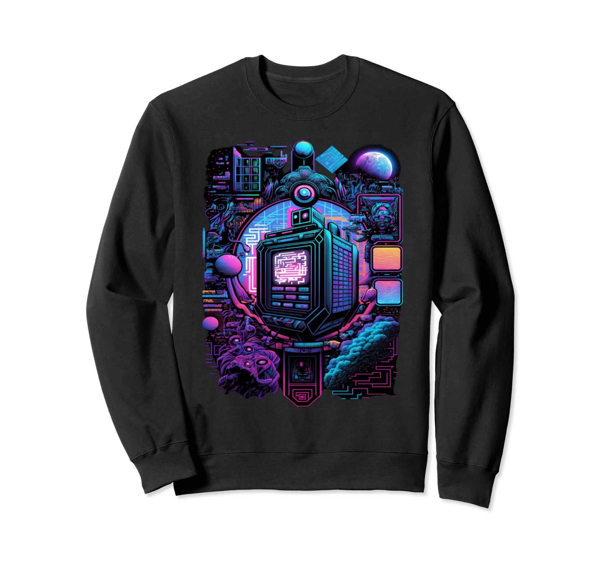 Vaporwave Aesthetic Psychedelic Sweatshirt - Graphic Print Unisex - T-Shirt, Sweatshirt, Hoodie