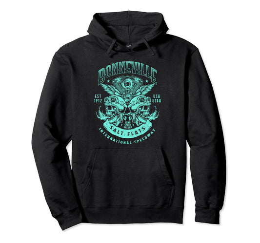 Bonneville Salt Flats Motorcycle Racing Hoodie - Trendy Graphic for Adults - T-Shirt, Sweatshirt, Hoodie