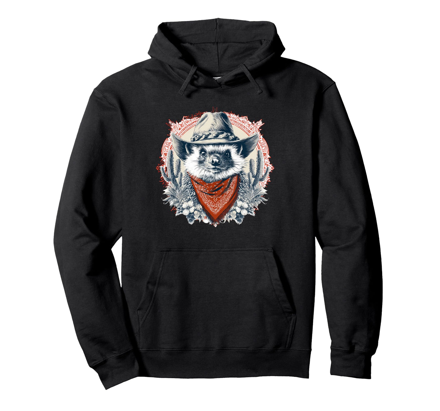 Hedgehog Cowboy Rodeo Cowgirl Hoodie - Aesthetic Graphic for Adults - T-Shirt, Sweatshirt, Hoodie