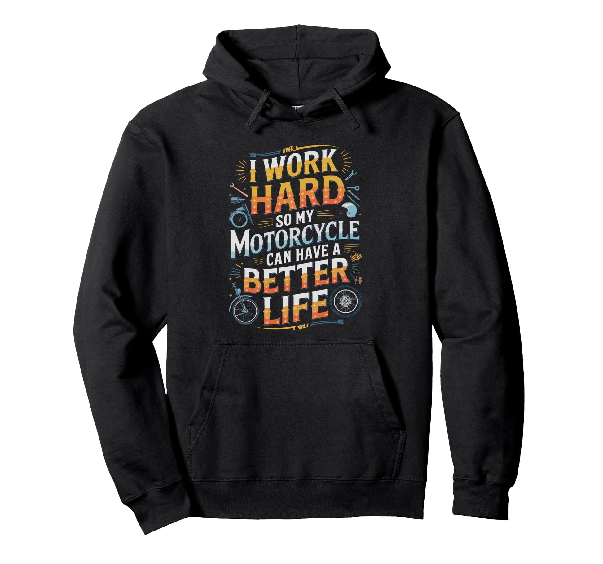 Ride Funny Motorcycle Hoodie - Novelty Apparel Unisex - T-Shirt, Sweatshirt, Hoodie