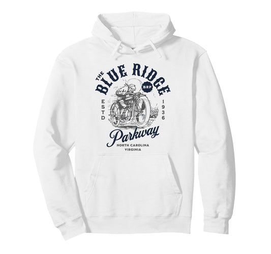 Blue Ridge Parkway Motorcycle Hoodie - Fun Novelty Design Men Women - T-Shirt, Sweatshirt, Hoodie