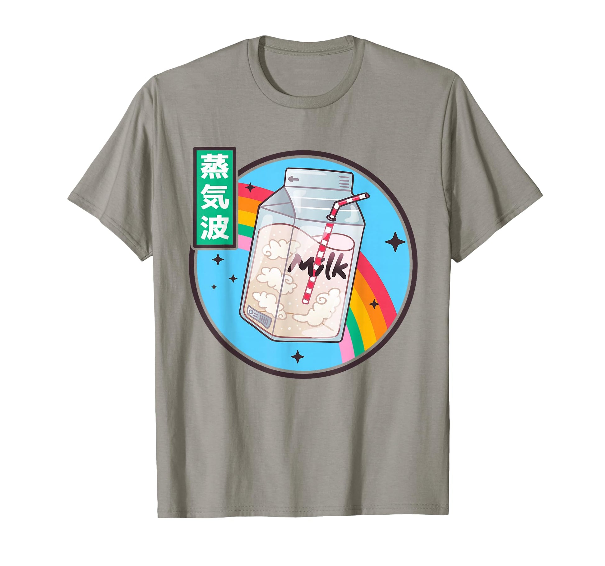 Japan Milk Carton Kawaii Rainbow Anime T-Shirt - Trendy Graphic Men Women - T-Shirt, Sweatshirt, Hoodie