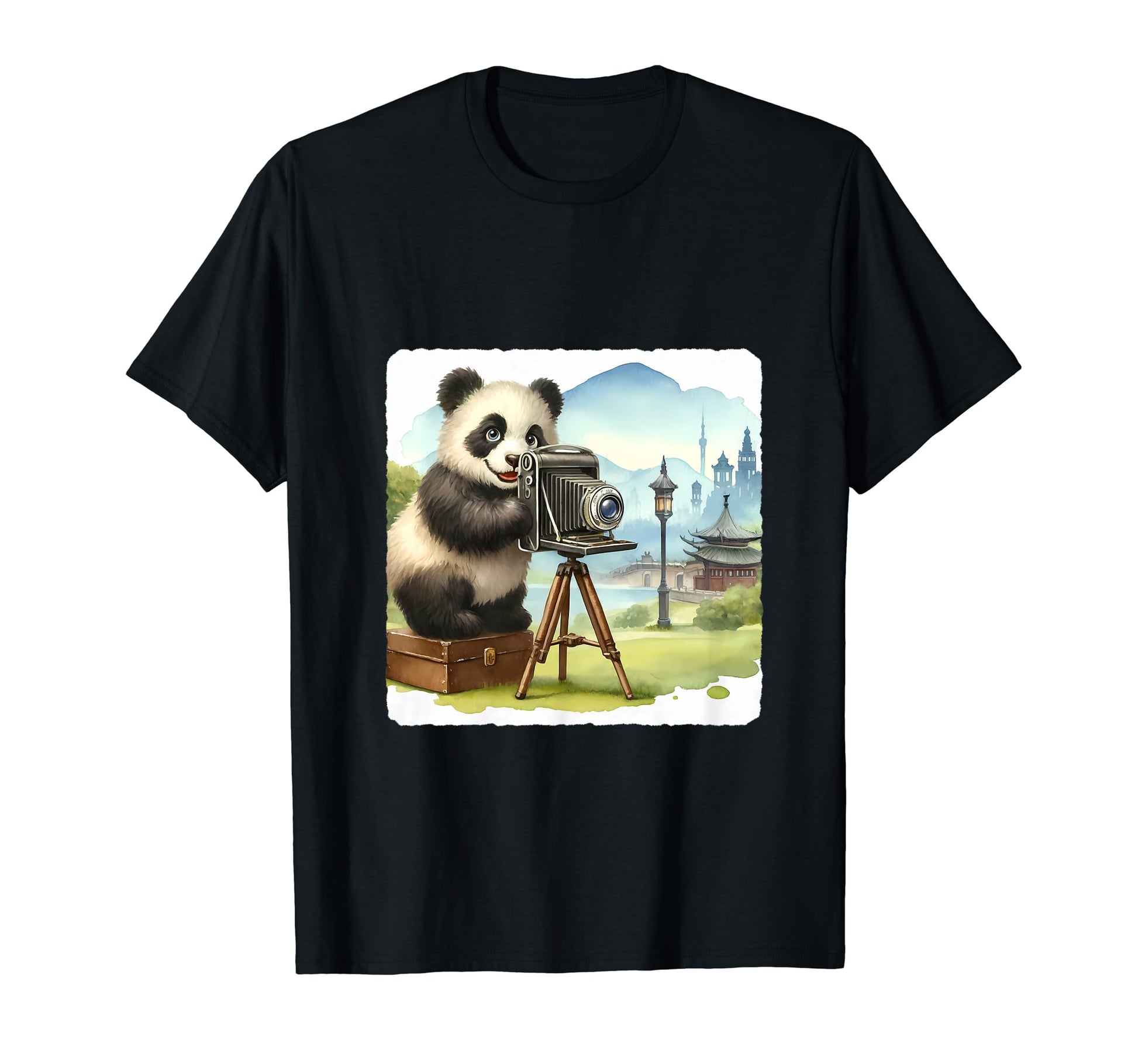 Panda Camera Photographer Capturing T-Shirt - Aesthetic Graphic Unisex - T-Shirt, Sweatshirt, Hoodie